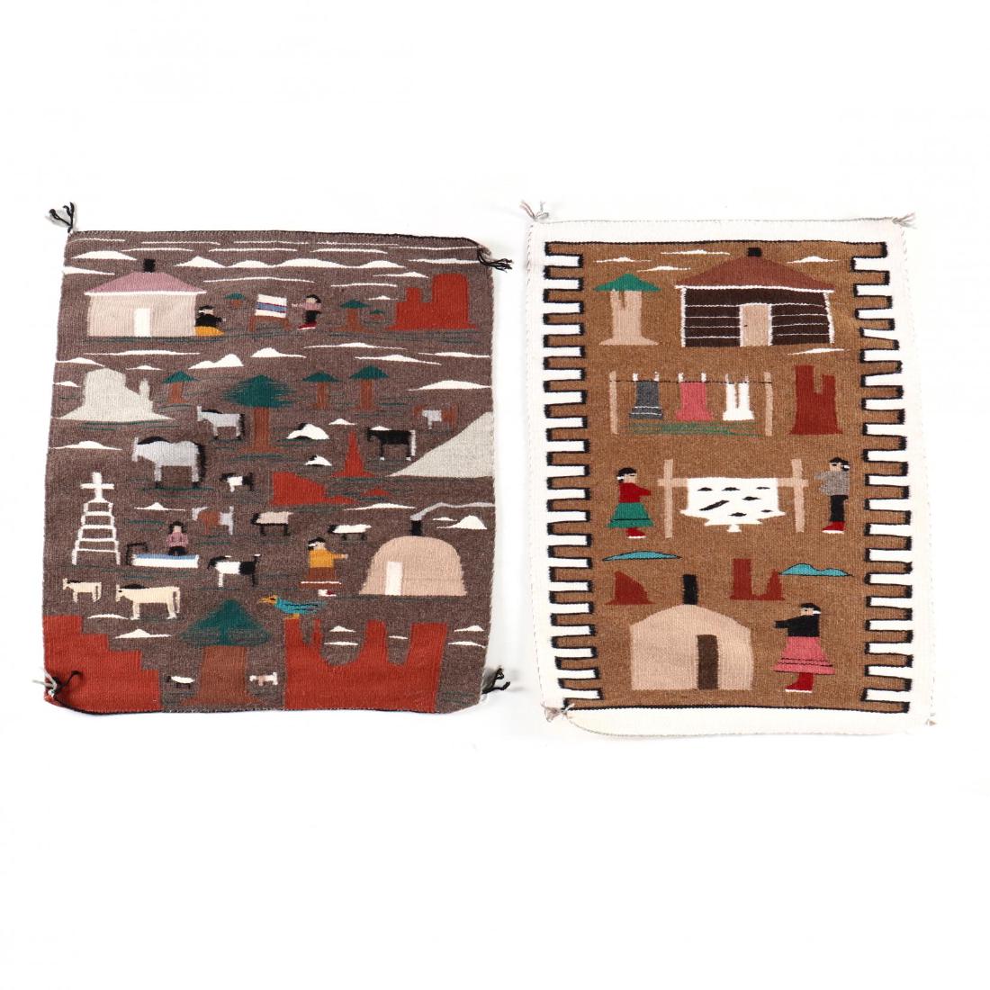 Two Navajo Pictorial Rugs (1 of 5)