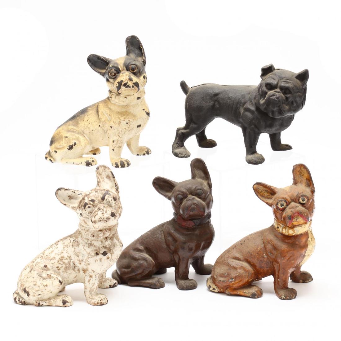 Group of Cast Iron Bulldog Doorstops (1 of 3)