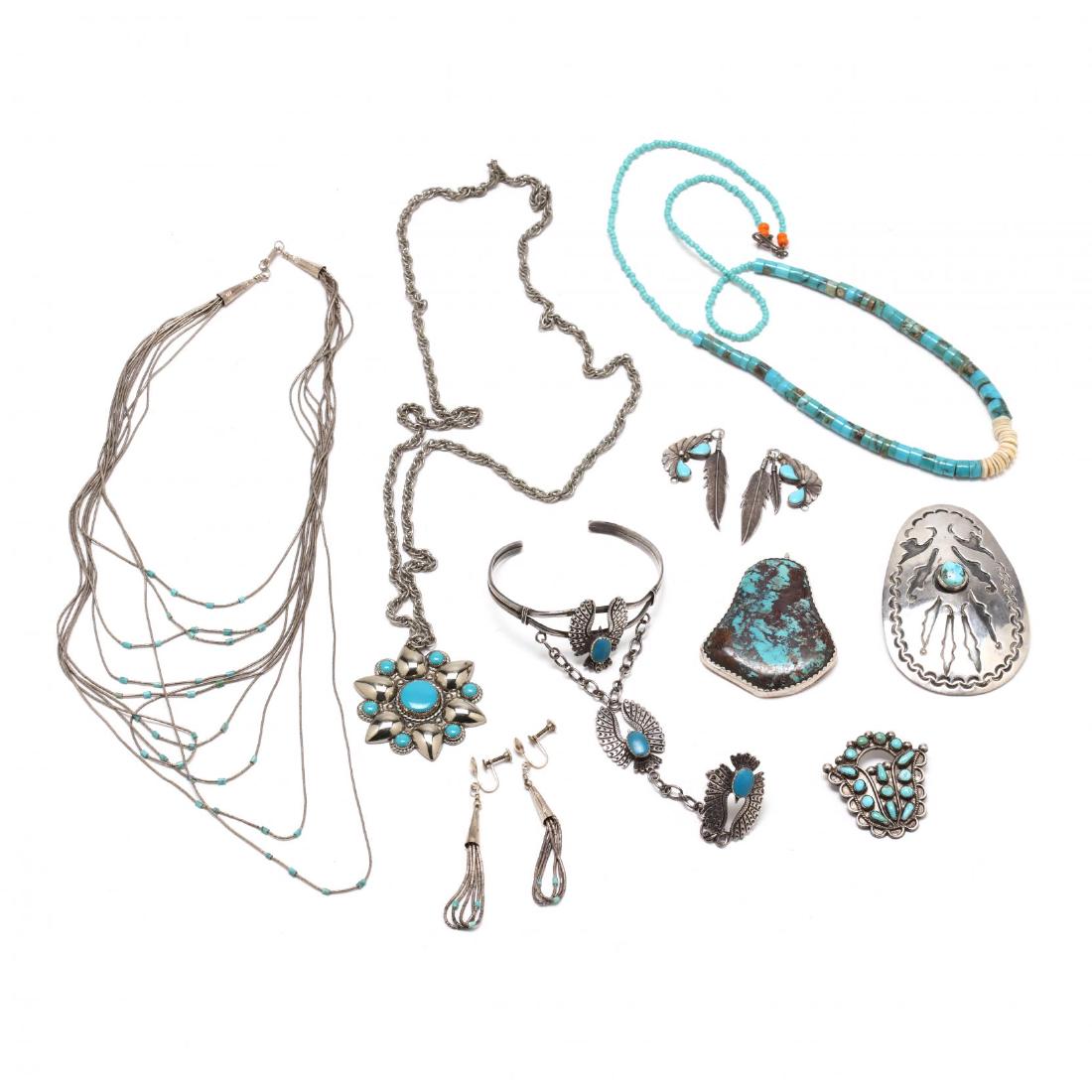 Native American Jewelry Grouping Set with Turquoise (1 of 5)