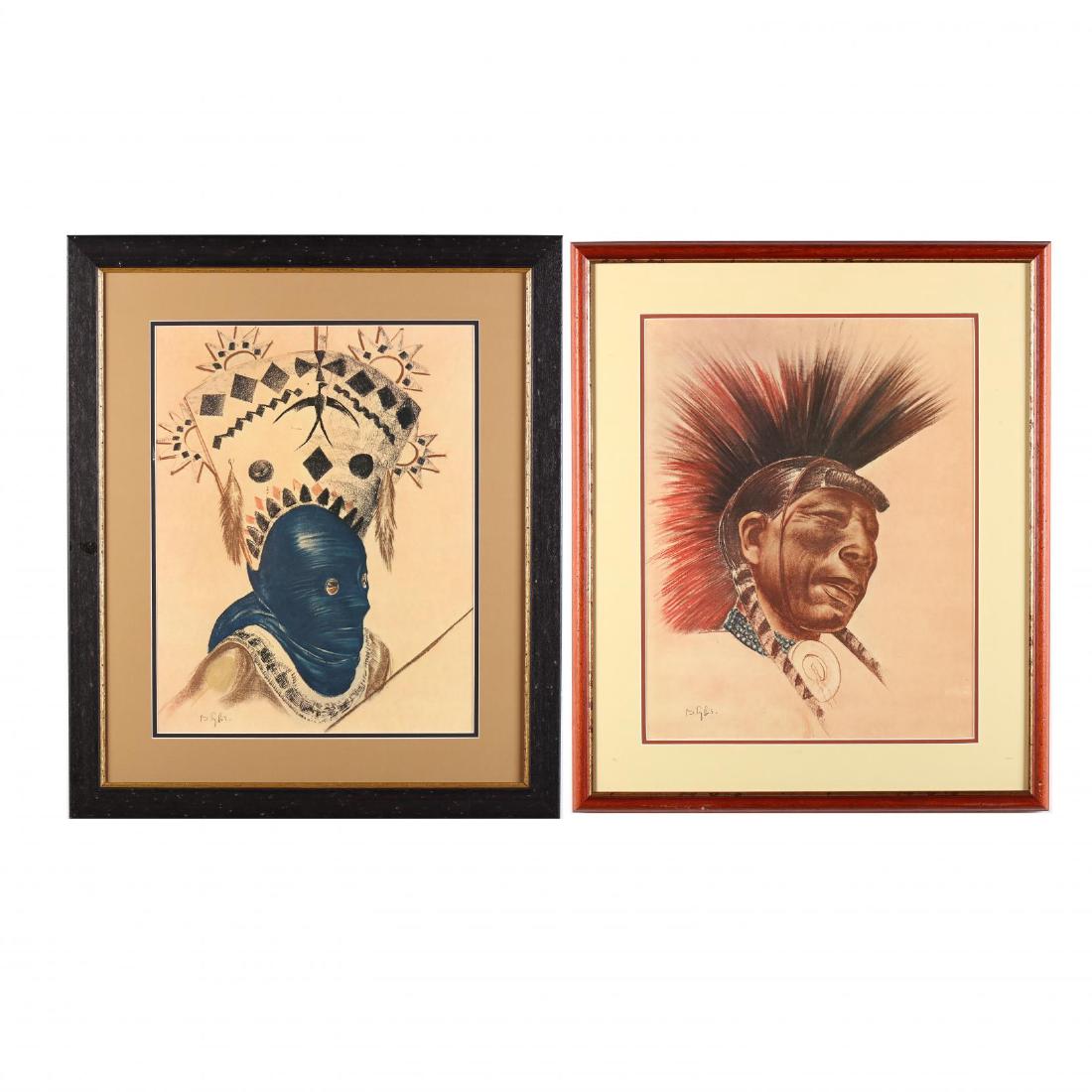 Pair of American Indian Portrait Prints (1 of 5)
