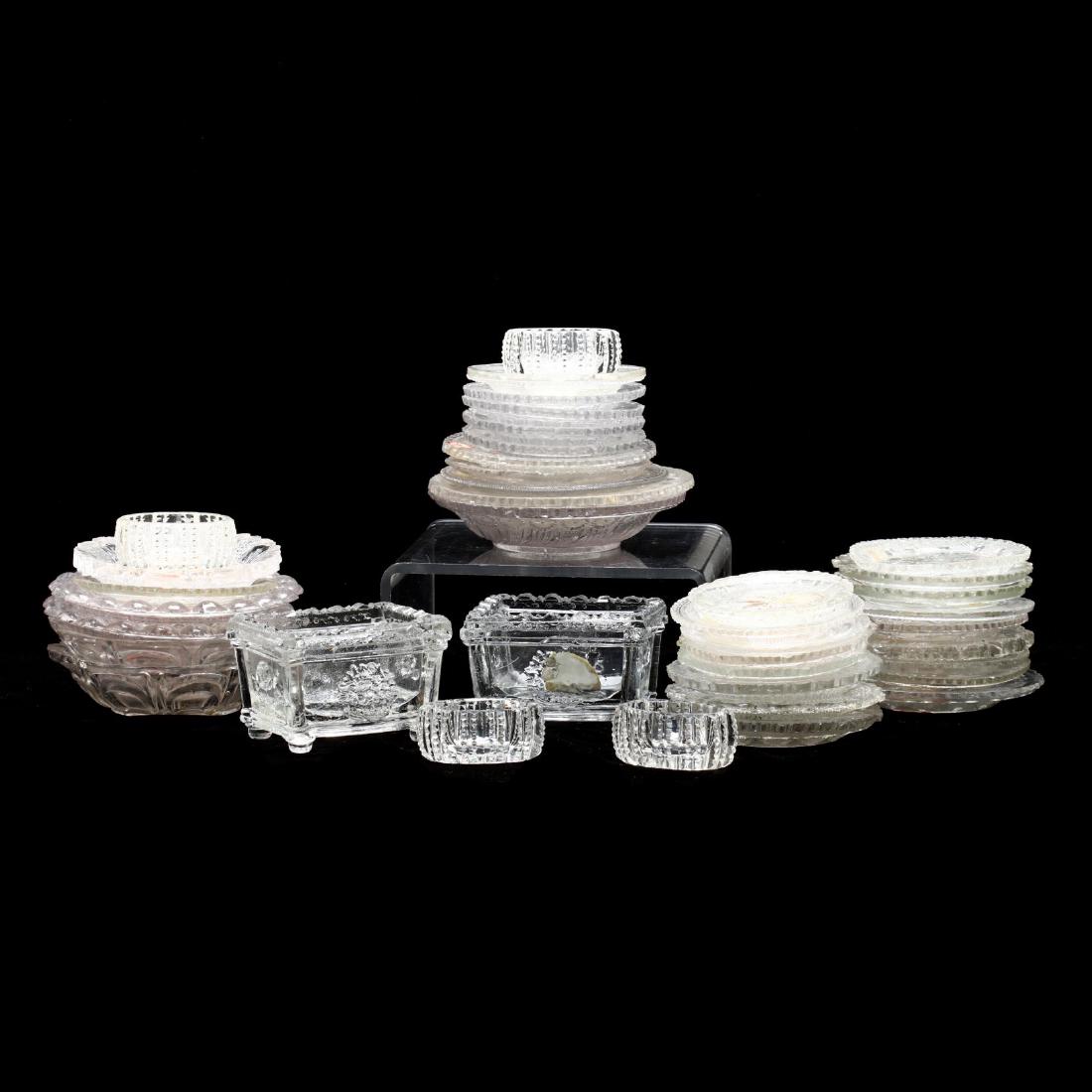 Large Group of Vintage Cut and Pressed Glass Tabletop (1 of 4)