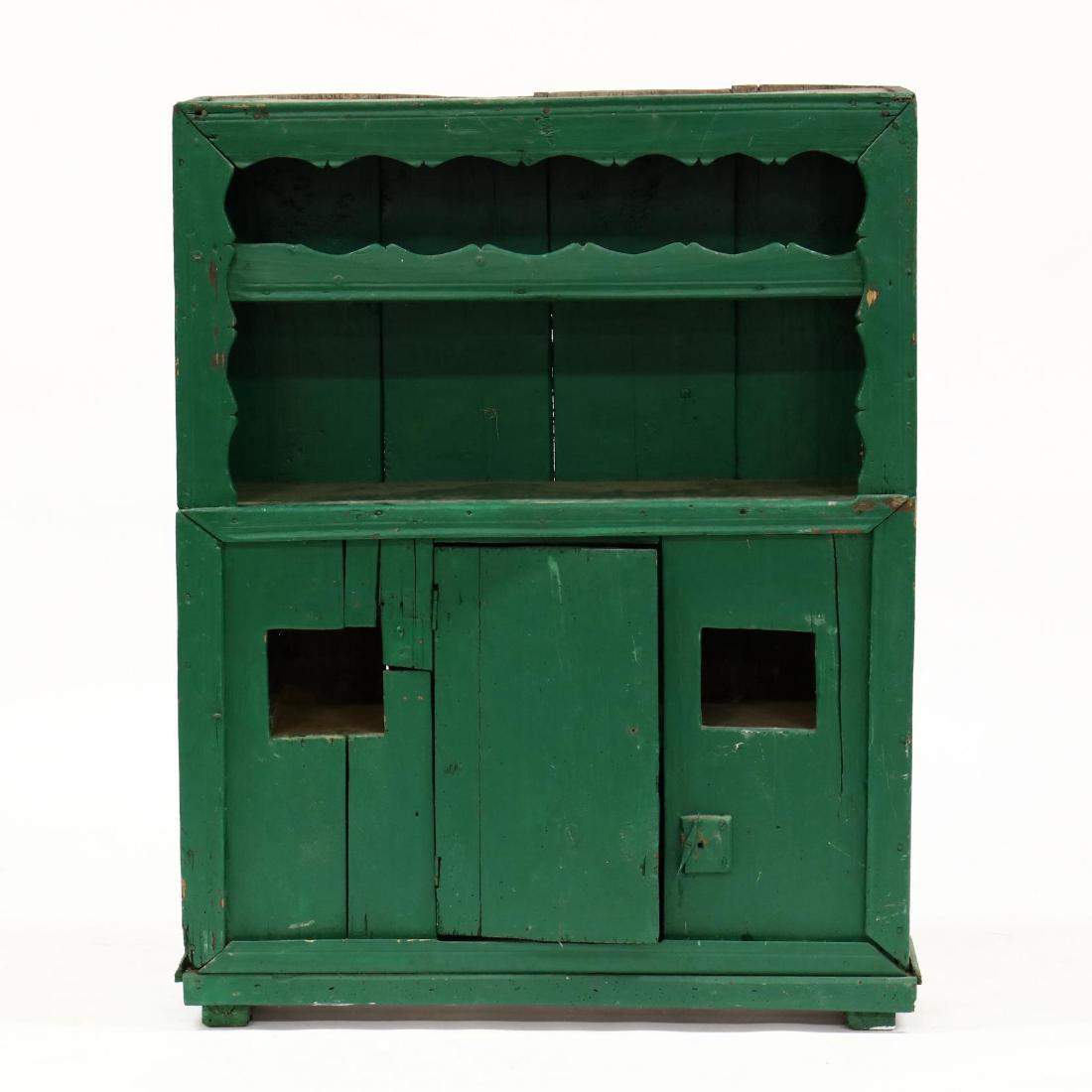 American Primitive Painted Diminutive Hutch (1 of 4)