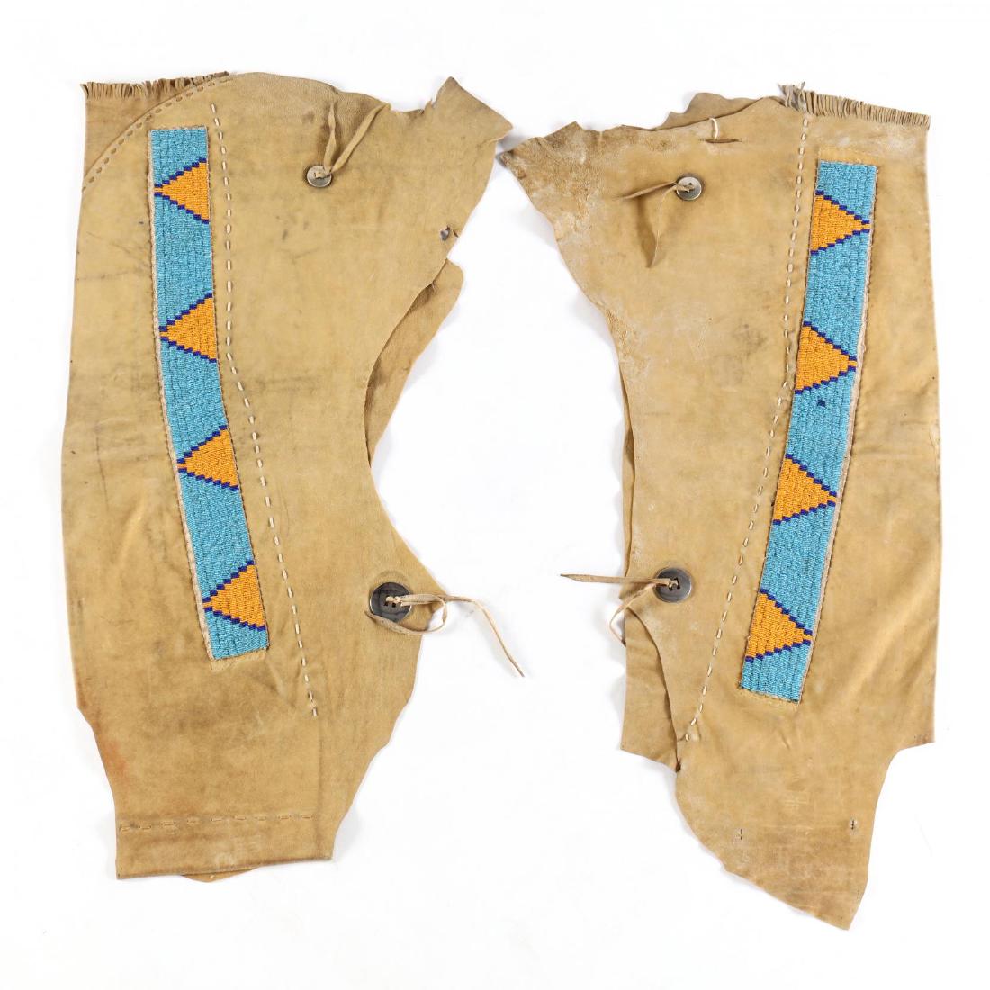Pair of Native American Beaded Hyde Chaps
