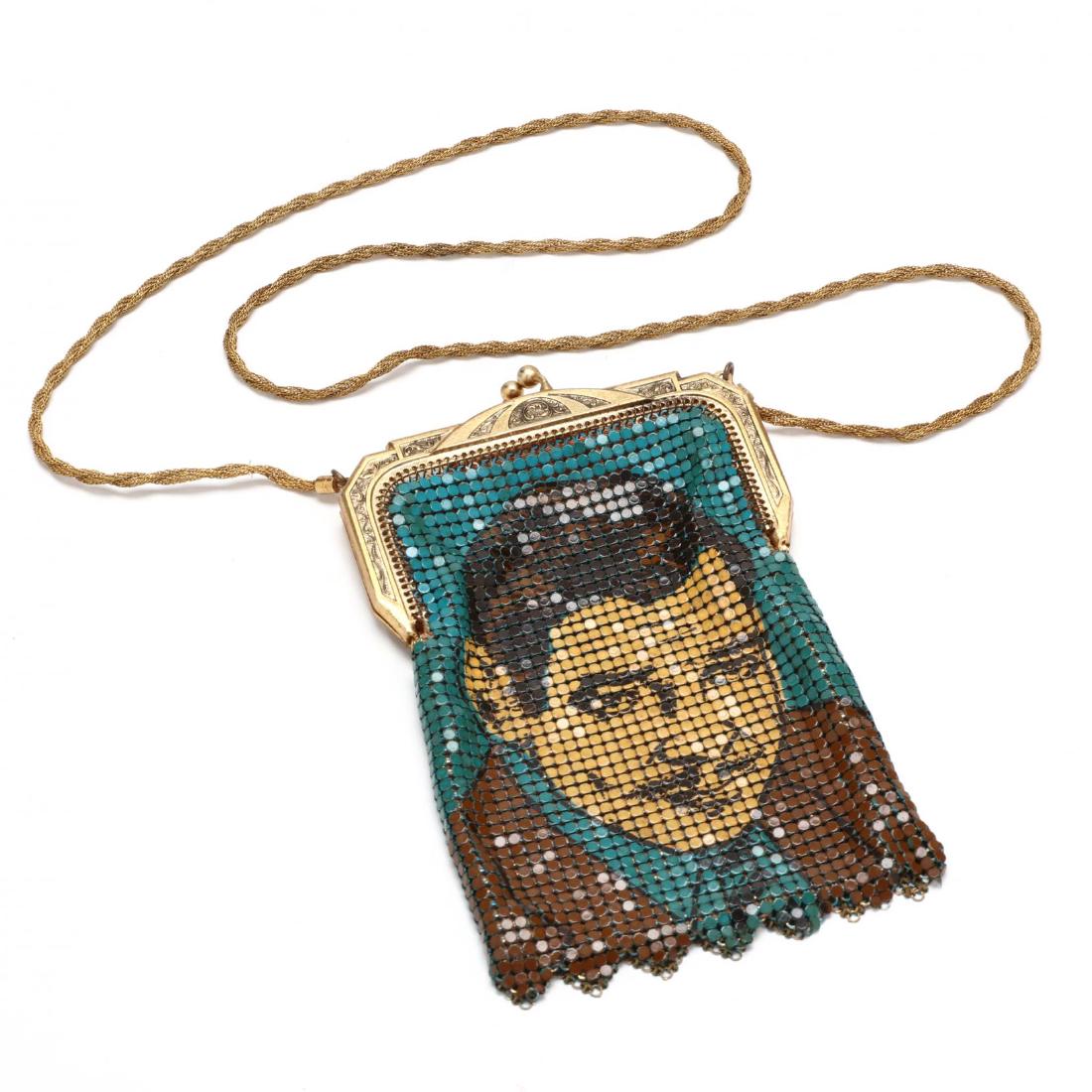 A Portrait Enameled Metal Purse, Whiting & Davis (1 of 5)
