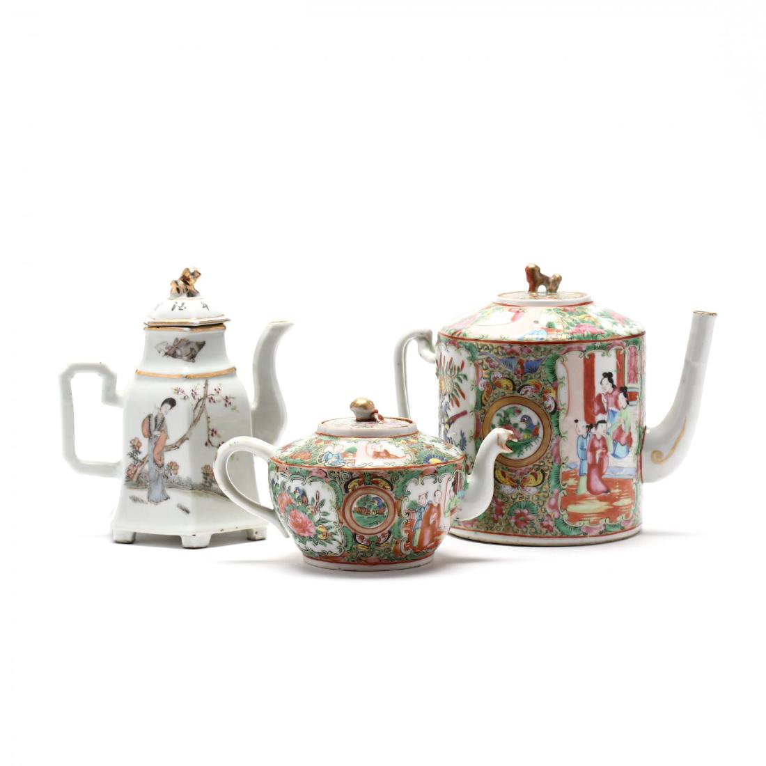 Three Chinese Porcelain Teapots (1 of 10)