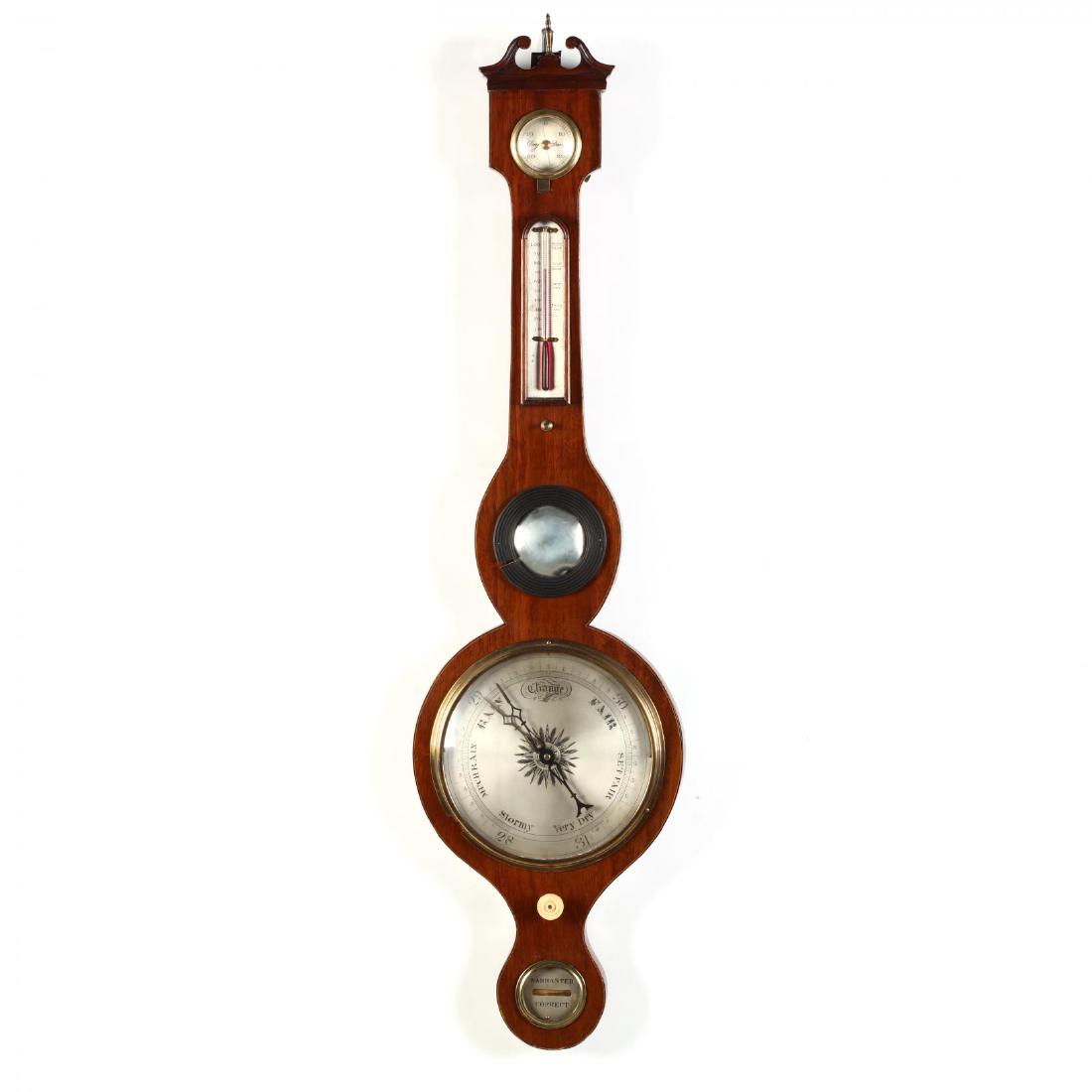 George III Mahogany Wheel Barometer (1 of 3)