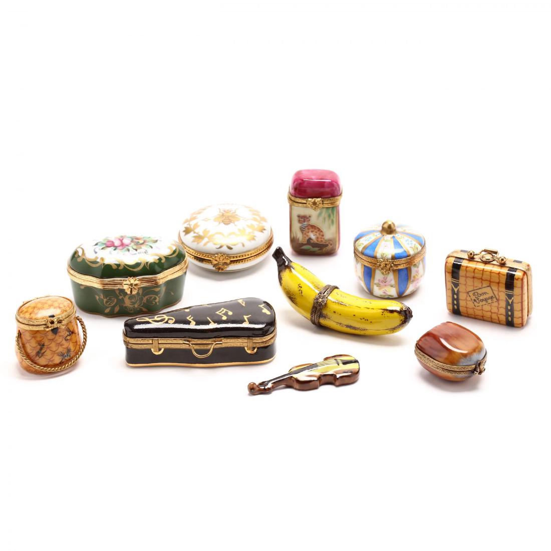 Nine Limoges Porcelain Pill Boxes (1 of 10)