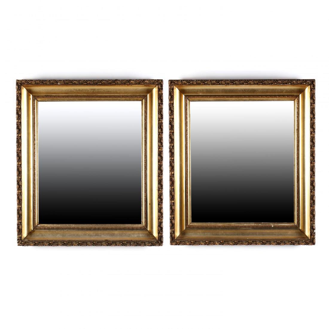 Pair of Antique American Carved and Gilt Mirrors (1 of 5)