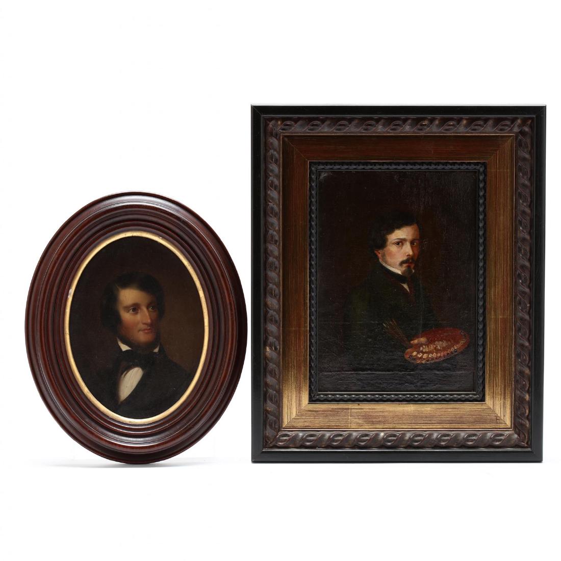 Two Antique Portraits of Men, 19th Century (1 of 4)