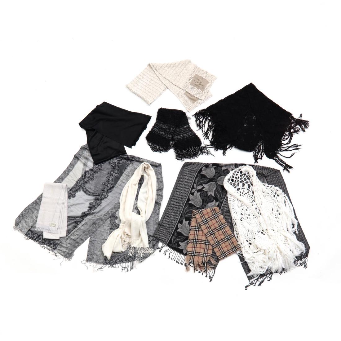 Group of Ten Vintage Fashion Scarves (1 of 3)