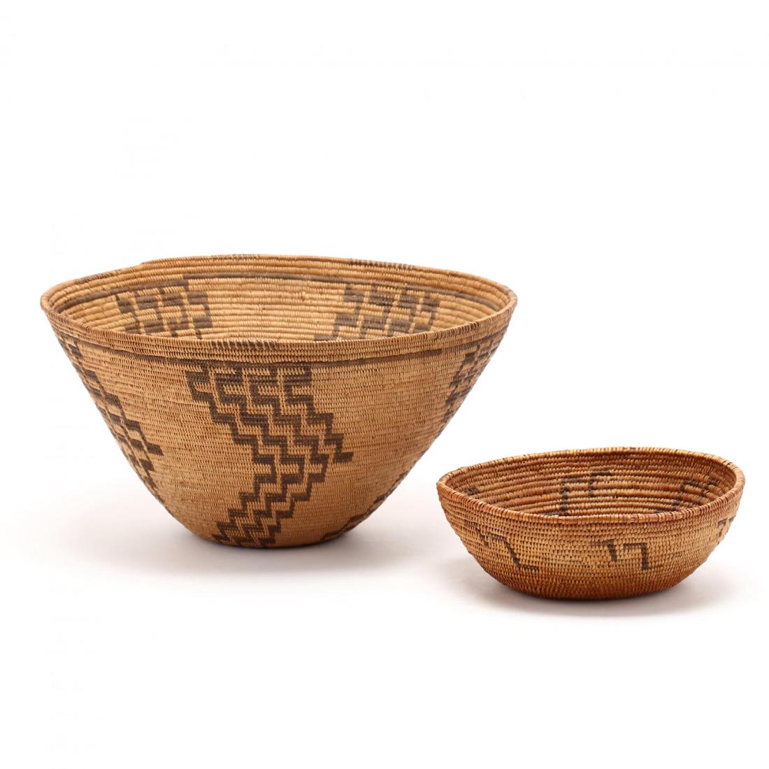 Two Vintage Coiled Southwest Indian Baskets (1 of 5)