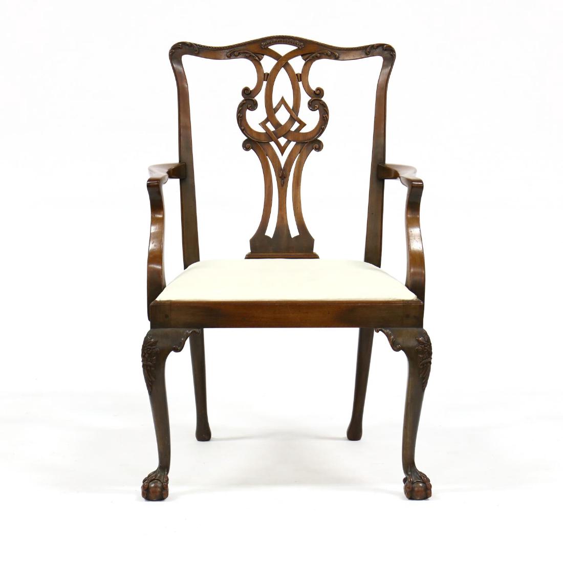 Chippendale Style Arm Chair (1 of 4)