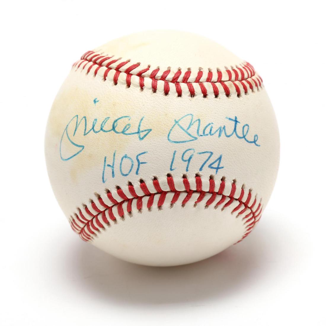 Mickey Mantle H.O.F. 74' Single Signed Official (1 of 5)