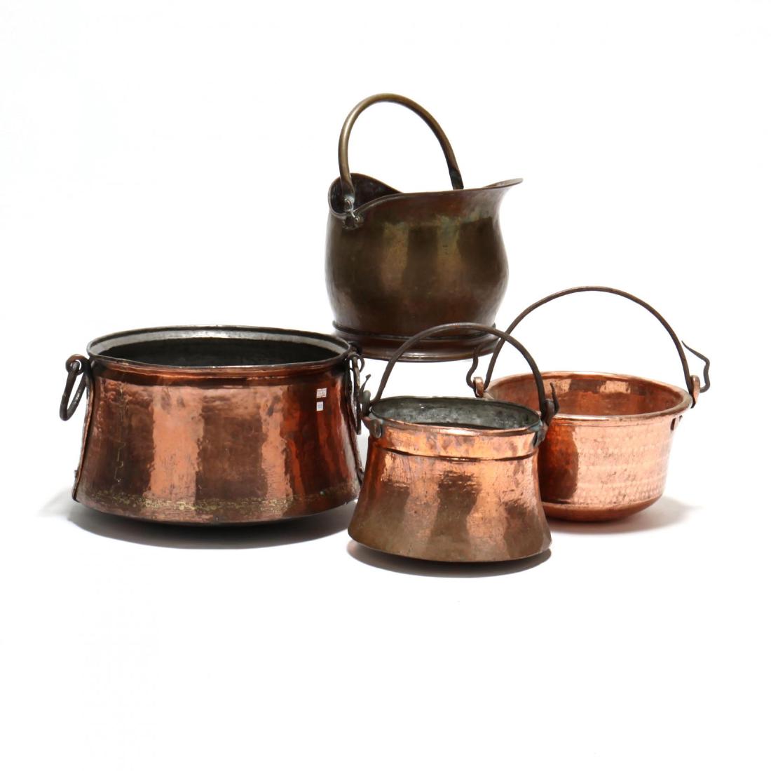 Four Copper and Brass Buckets (1 of 3)