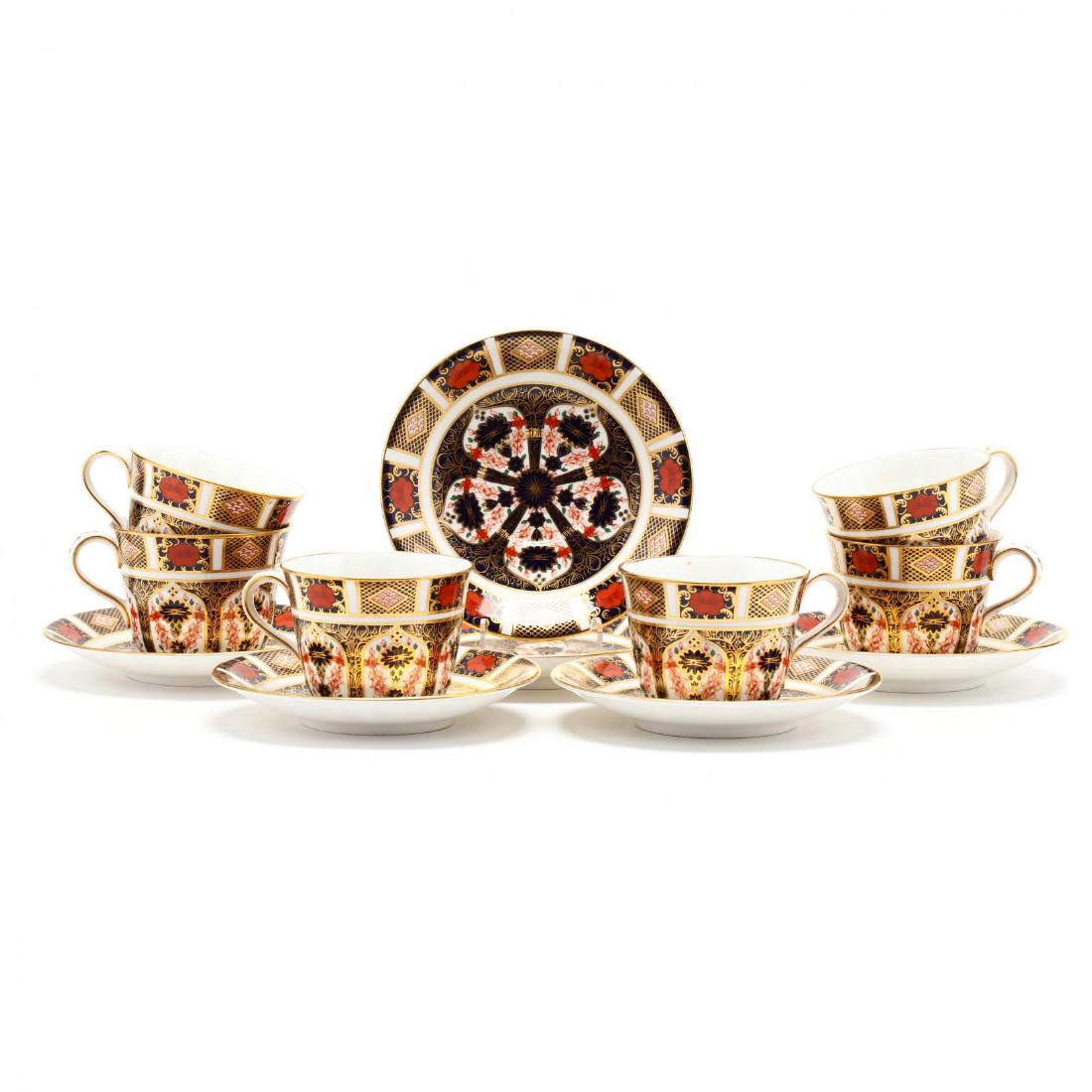 A Set of Six Royal Crown Derby Cups and Sucers (1 of 5)