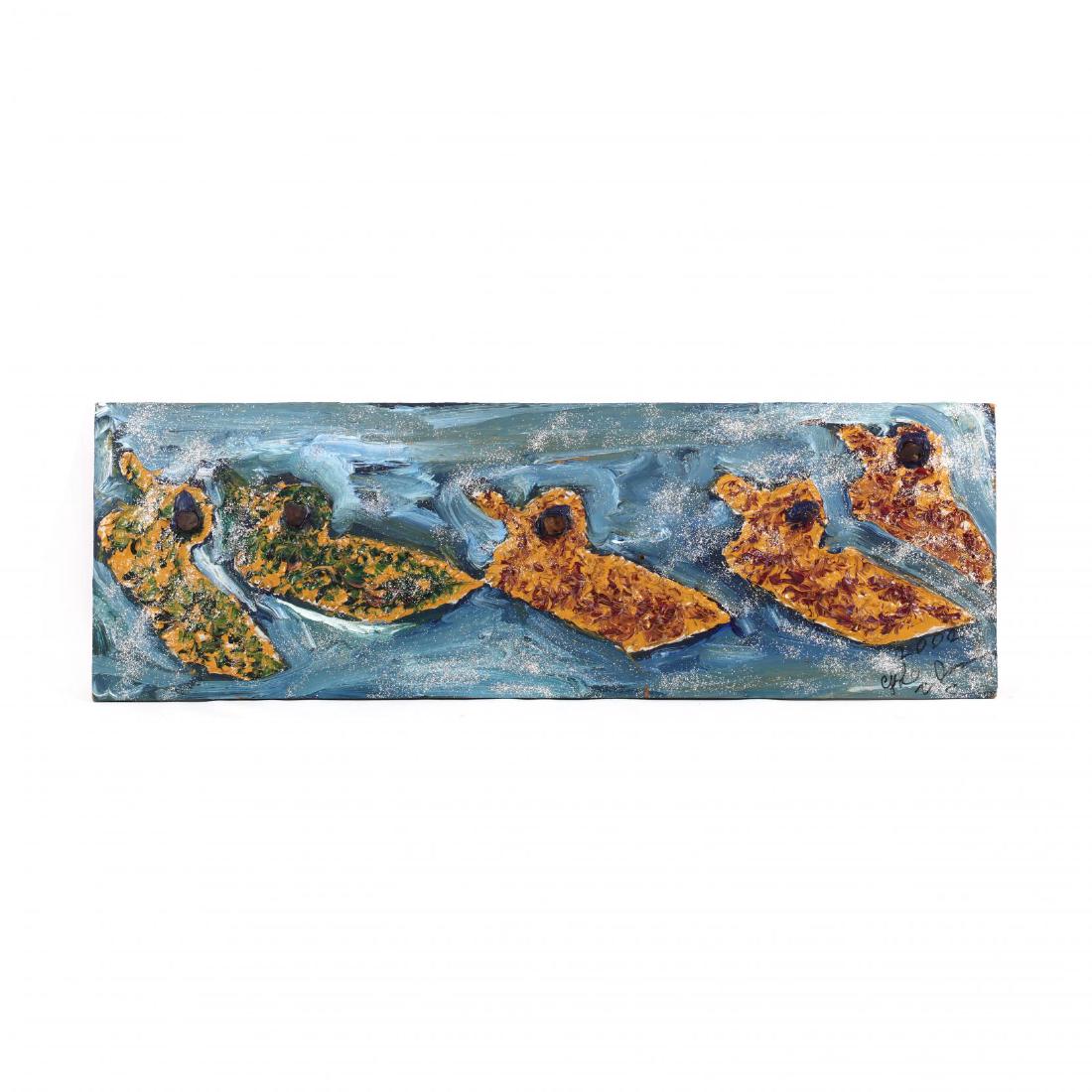 North Carolina Folk Art, Clyde Jones, Bynum, NC., Ducks (1 of 2)