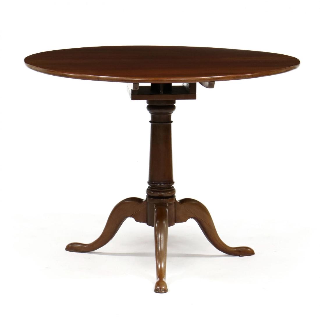 American Queen Anne Mahogany Tilt Top Tea Table (1 of 4)