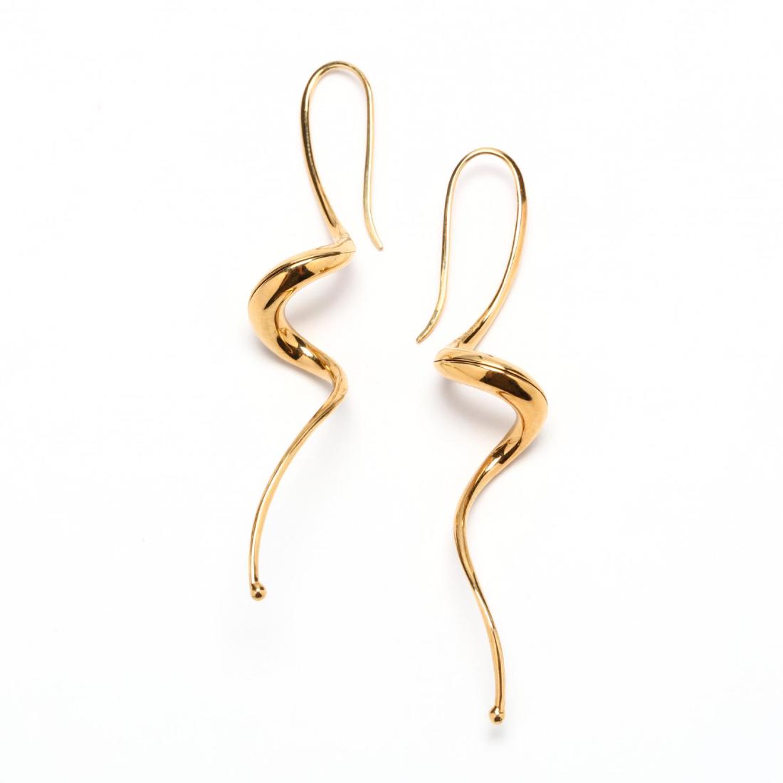 Pair of 18KT Gold Earrings, Michael Good (1 of 2)
