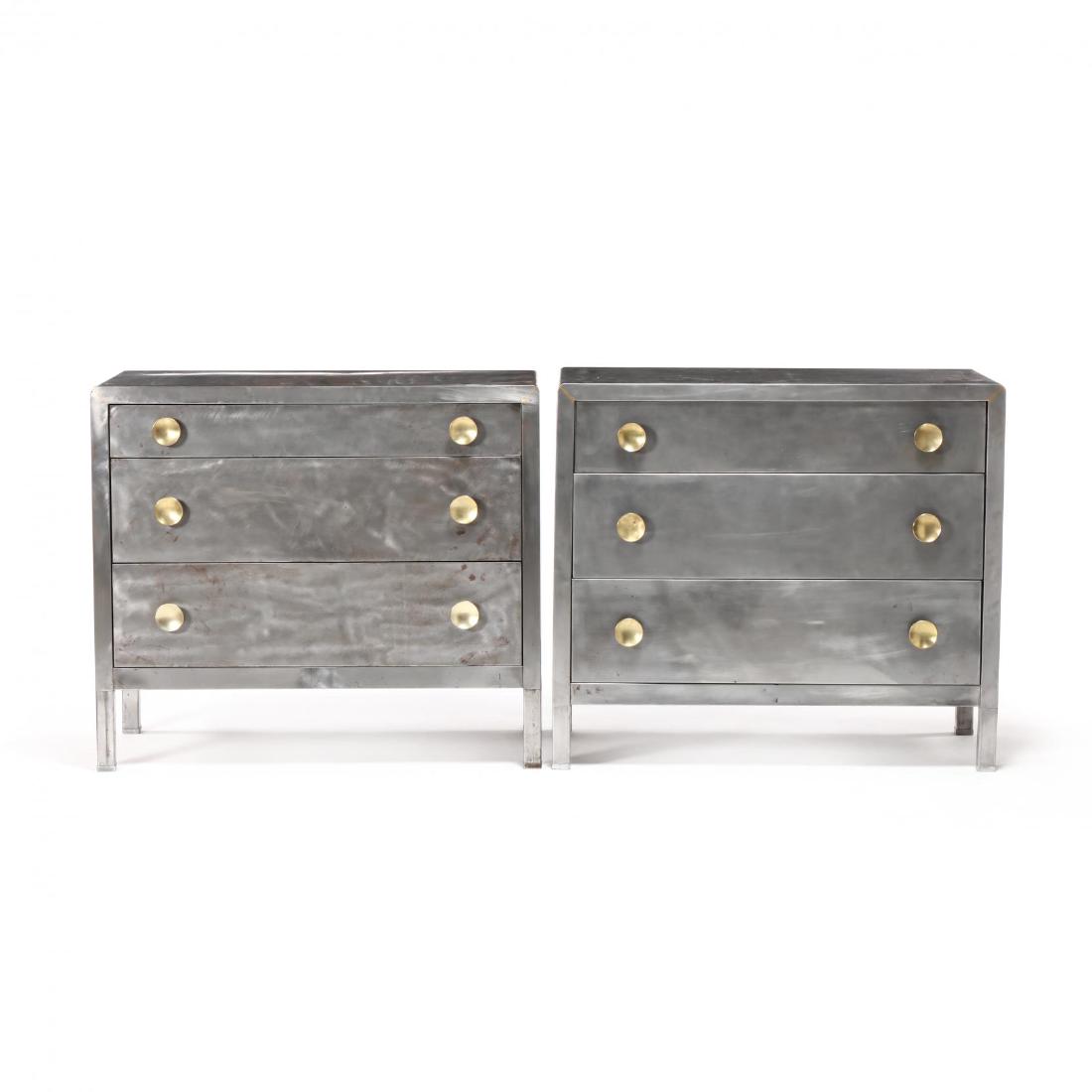 Norman Bel Geddes, Pair of Industrial Metal Chests (1 of 7)
