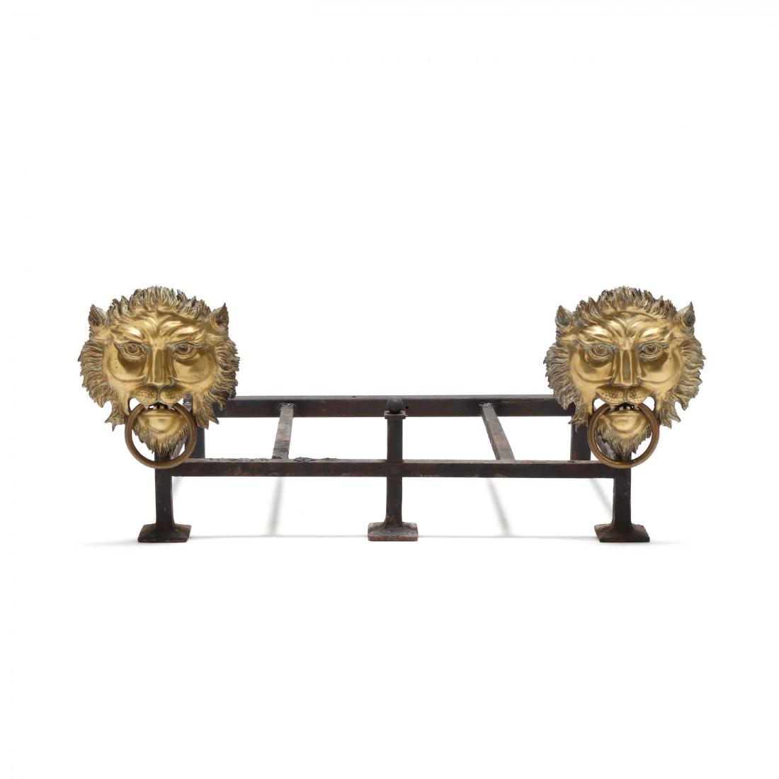 Large Vintage Figural Fireplace Grate (1 of 4)