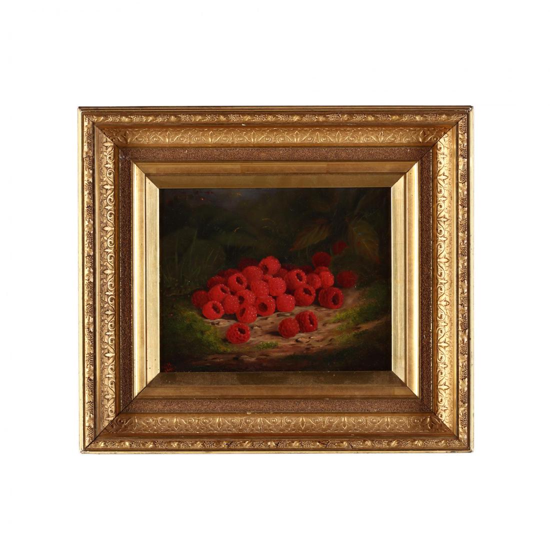 American Pre-Raphaelite Still Life of Raspberries (1 of 3)