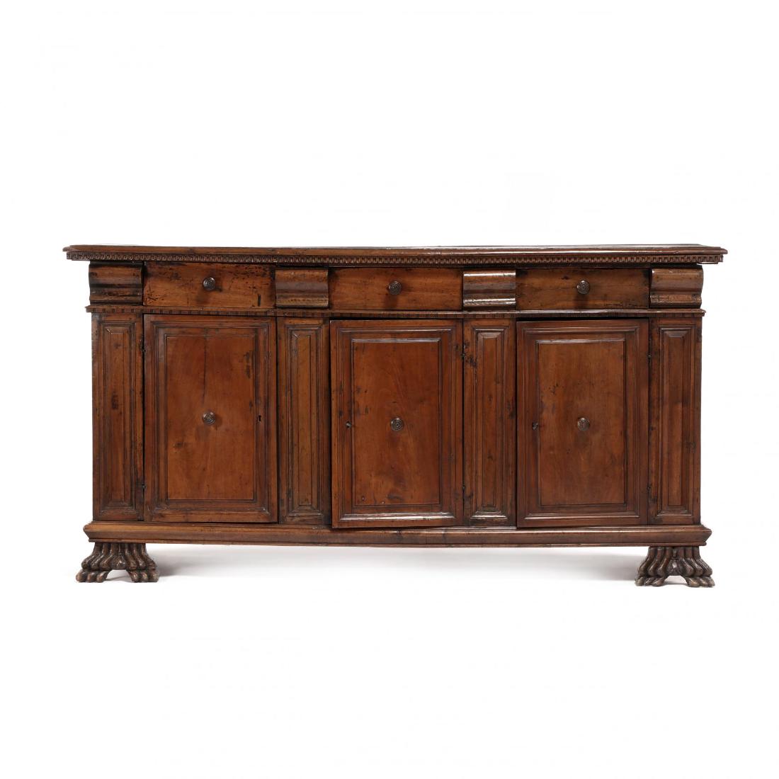 Continental Walnut Carved Sideboard (1 of 8)