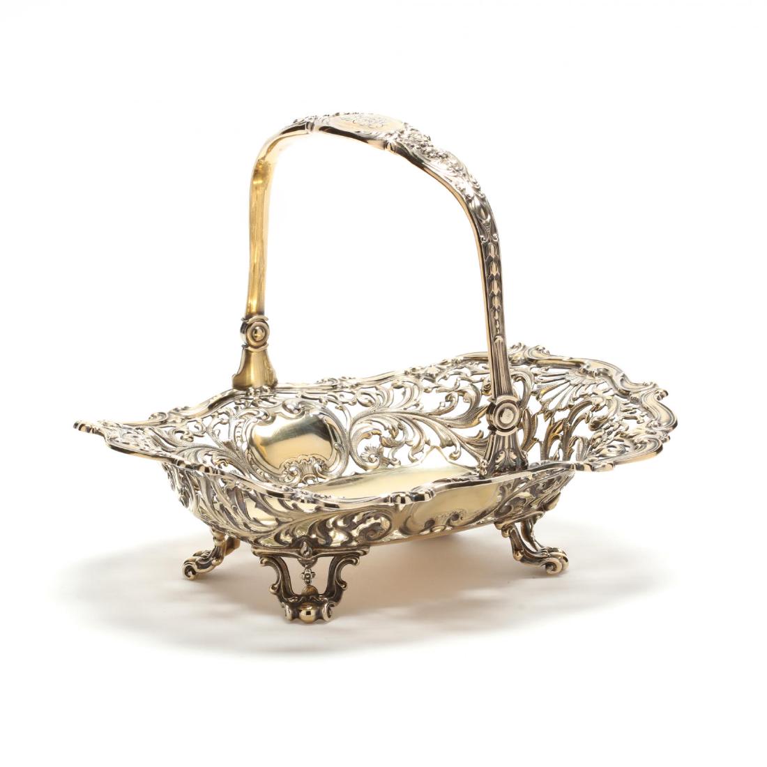 An Antique Vermeil Cake Basket by Gorham (1 of 8)