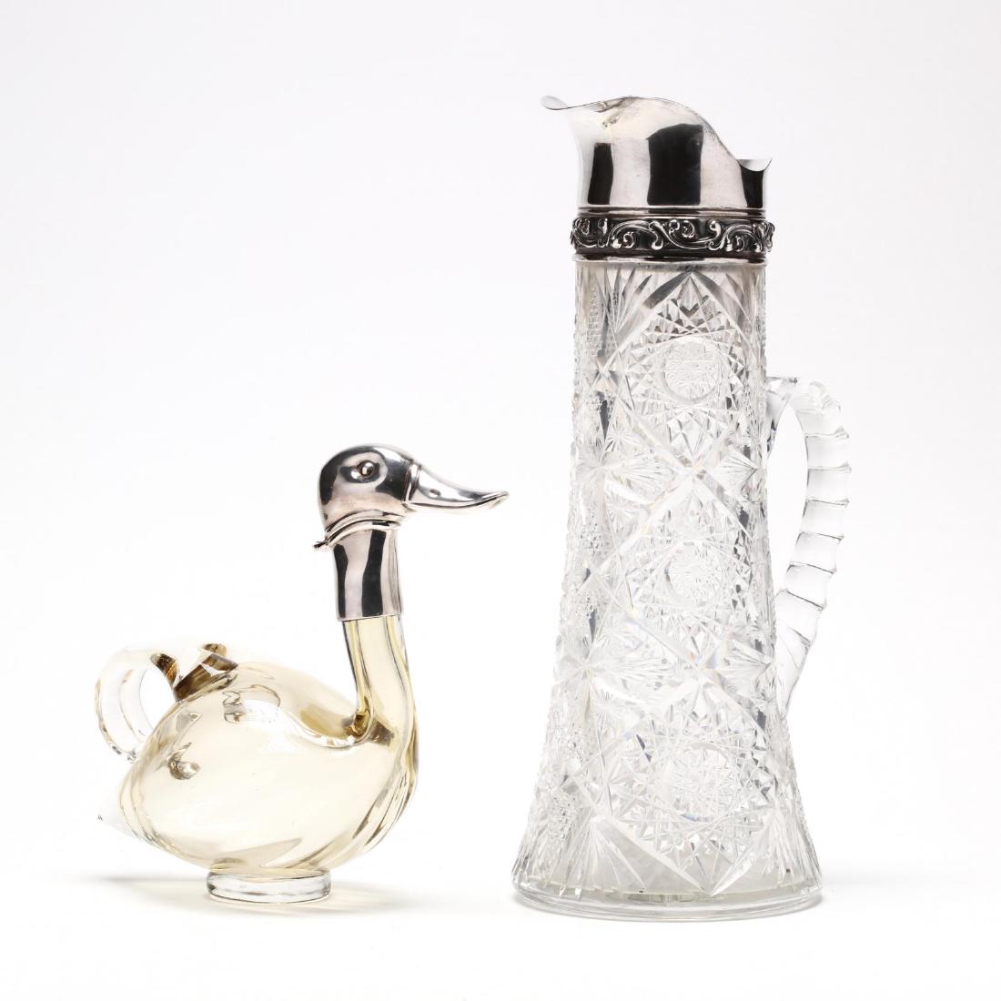 Two Silver & Glass Drink Servers (1 of 6)