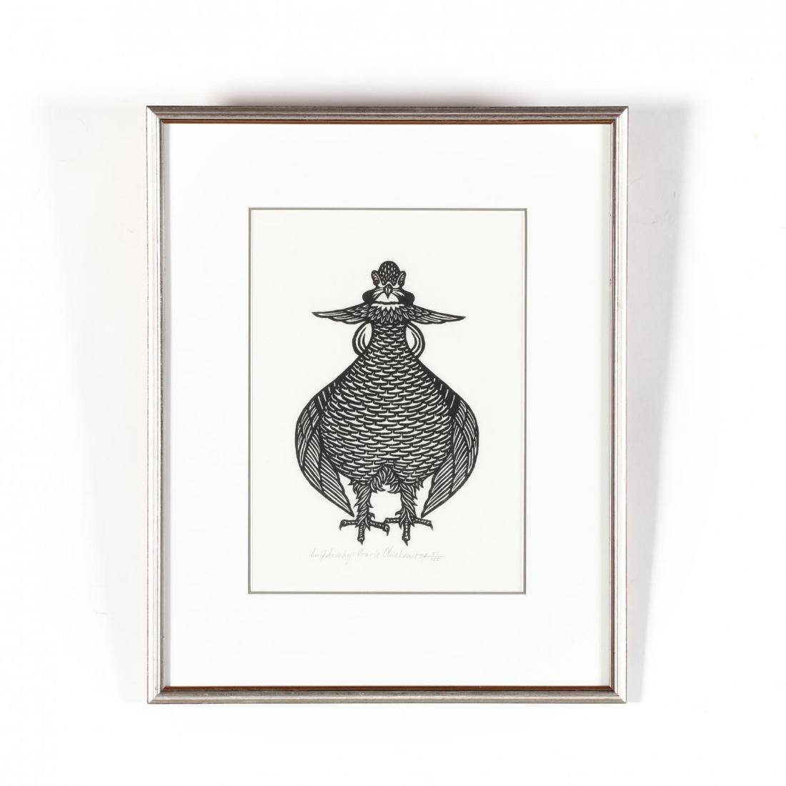 Jacques Hnizdovsky (American/Ukrainian, 1915-1985),: woodcut, 1974, pencil signed, titled, dated, and numbered 51/100 lower margin, matted and presented in silvered wooden frame. Image Size 8 1/2 x 5 1/2 in.; DOA 18 x 14 in. A strong impression. Private