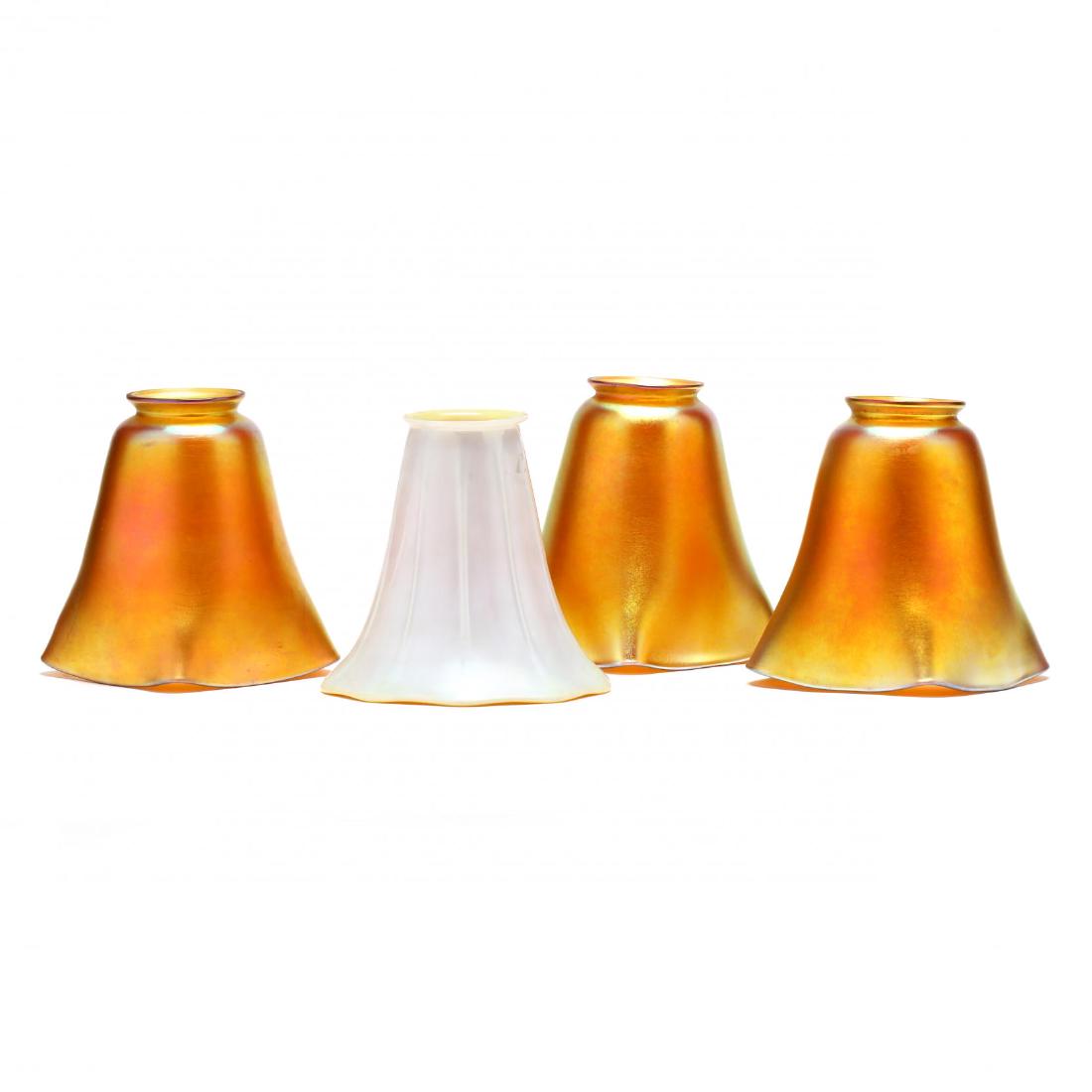 Steuben, Four Carder Era Art Glass Shades (1 of 5)