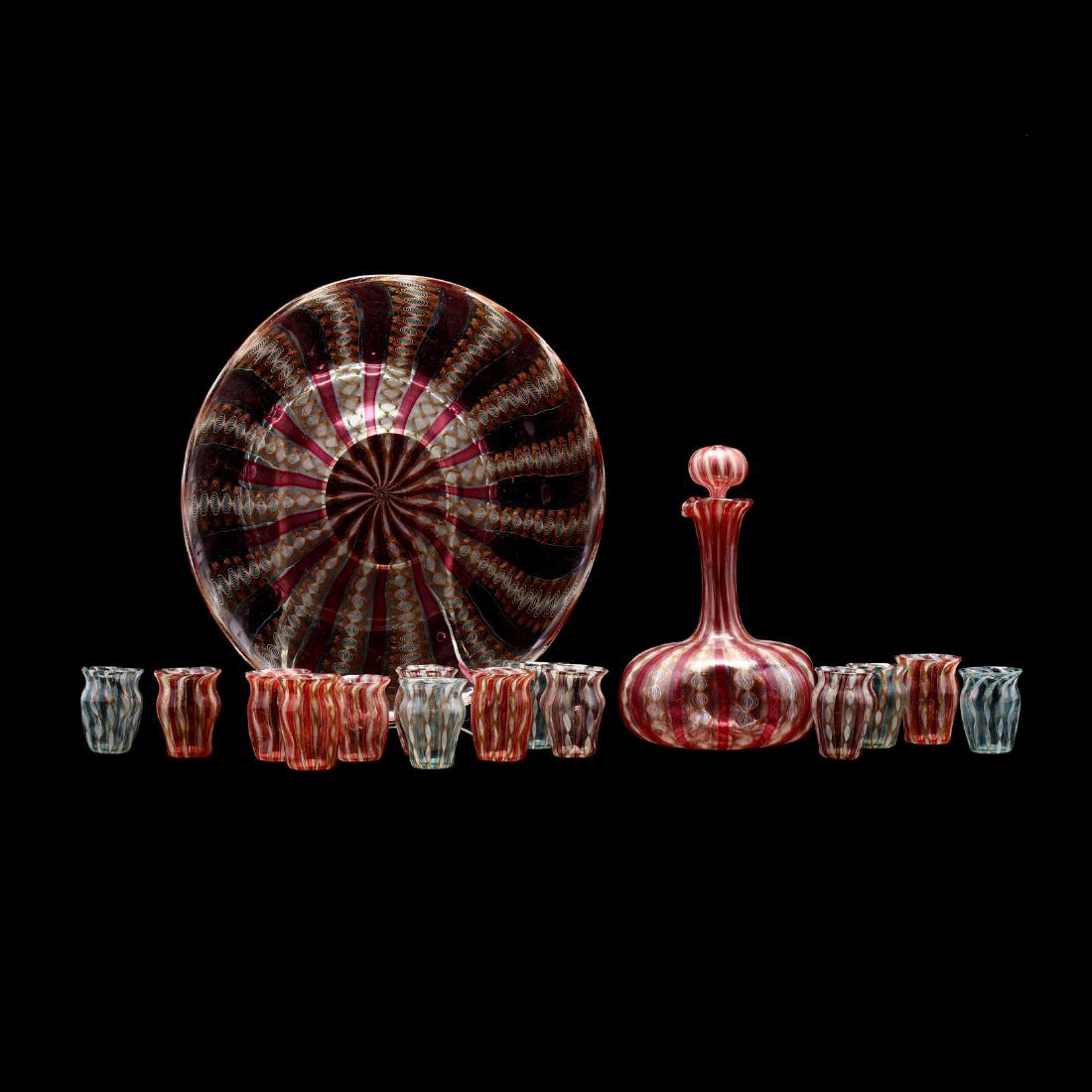 A Venetian Glass Cordial Set (1 of 5)