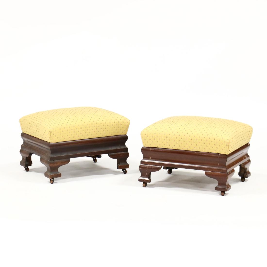 Pair of American Late Classical Foot Stools (1 of 2)