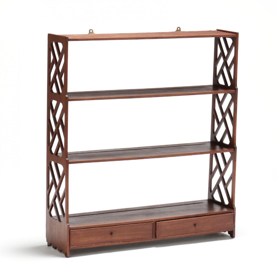 Chinese Chippendale Style Hanging Wall Shelf (1 of 2)