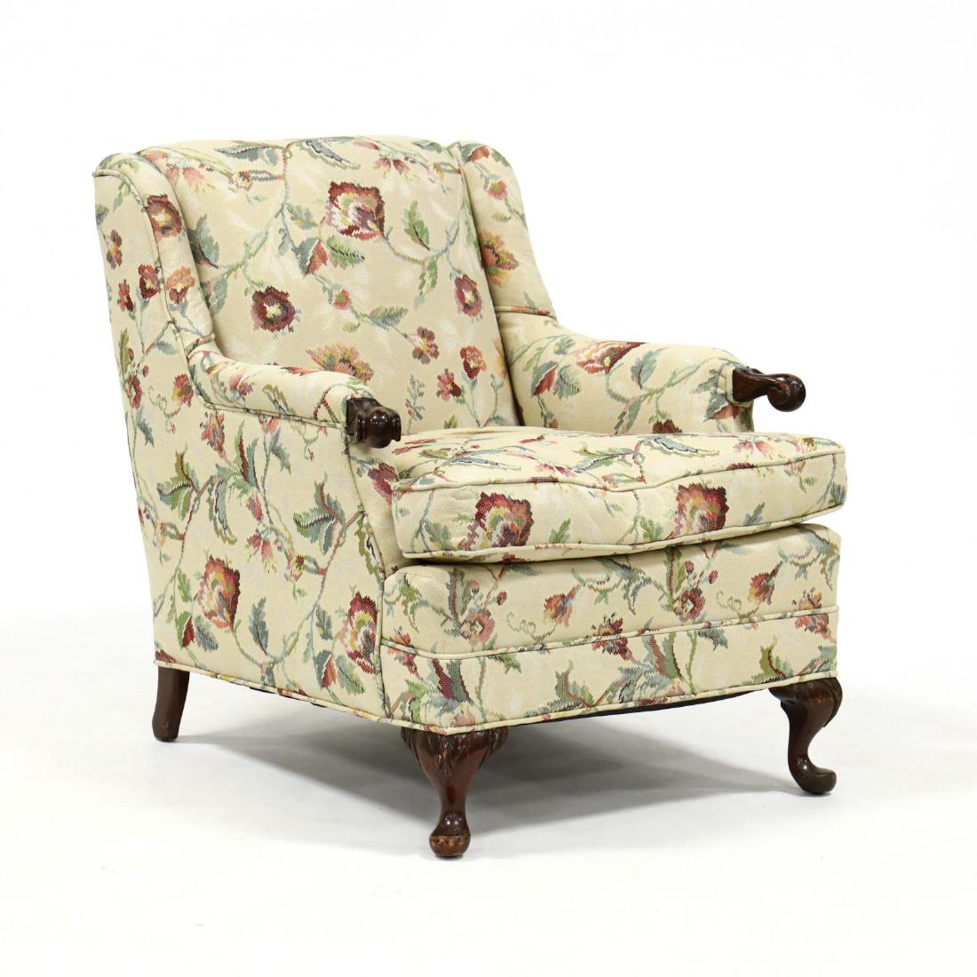 Vintage Queen Anne Style Club Chair (1 of 3)