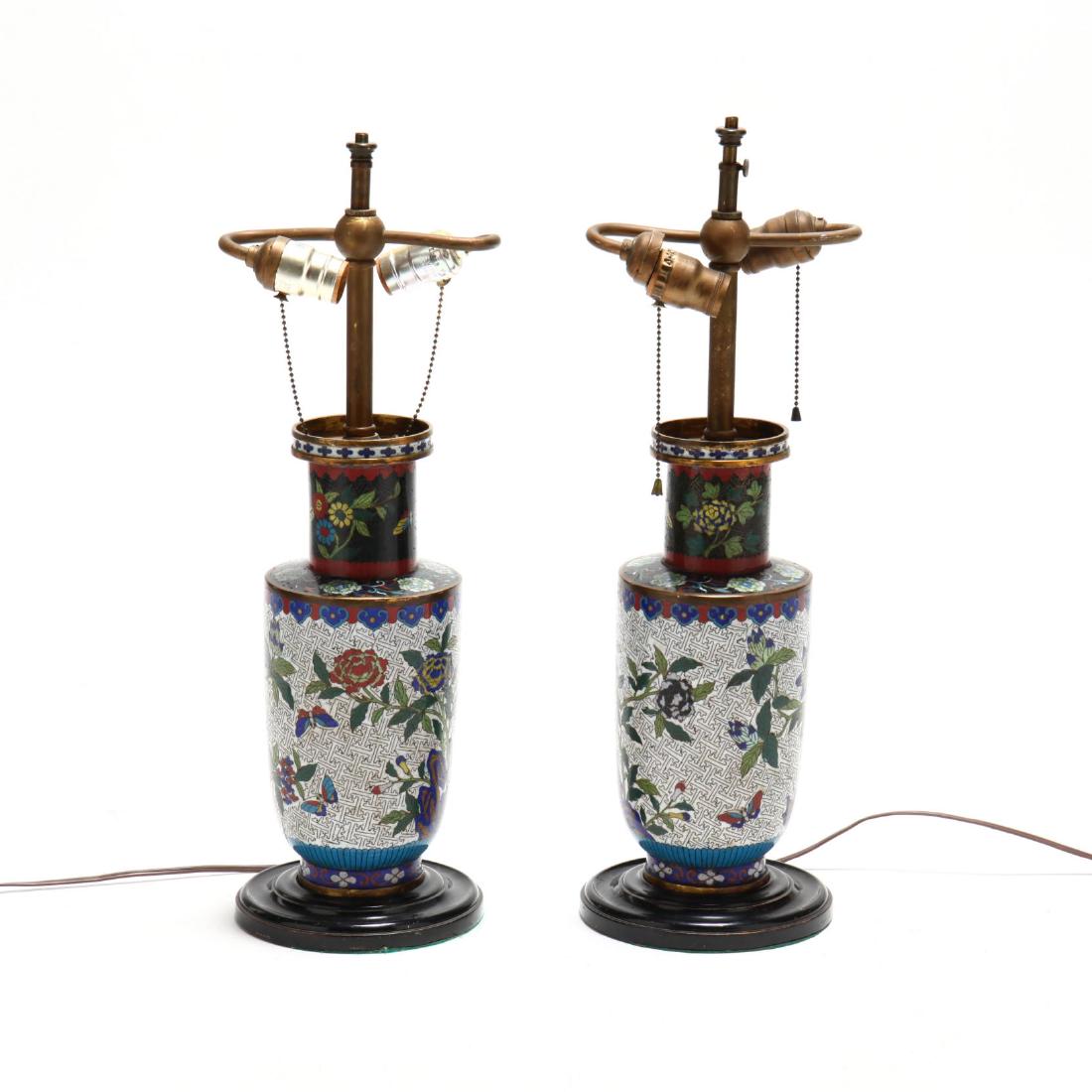 Pair of Cloisonne Table Lamps (1 of 2)