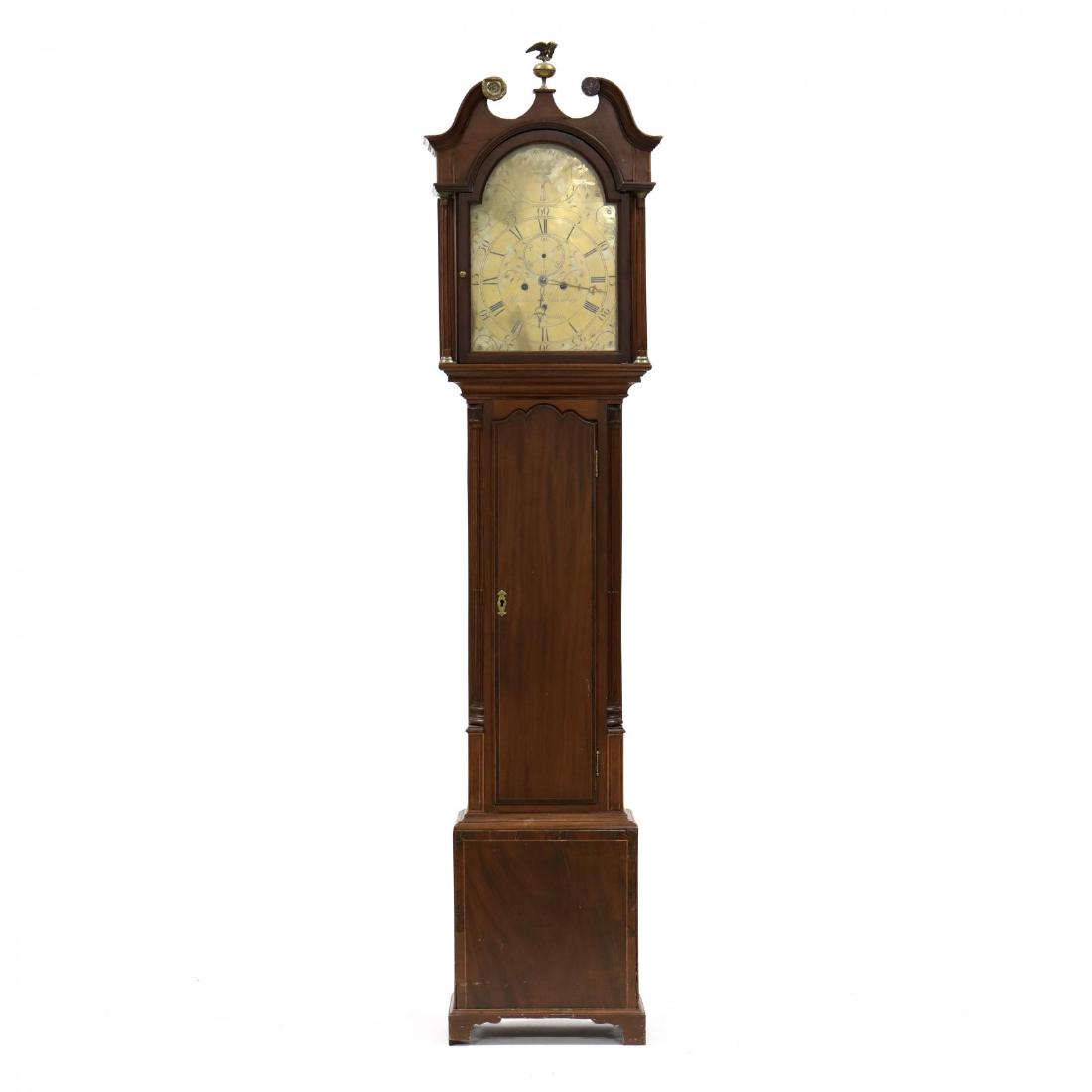 Scottish Antique Inlaid Mahogany Tall Case Clock, (1 of 10)