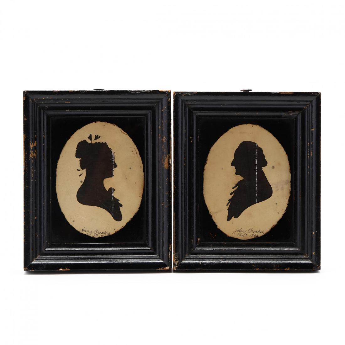 Pair of Hollow Cut Silhouettes of Anna and John (1 of 4)