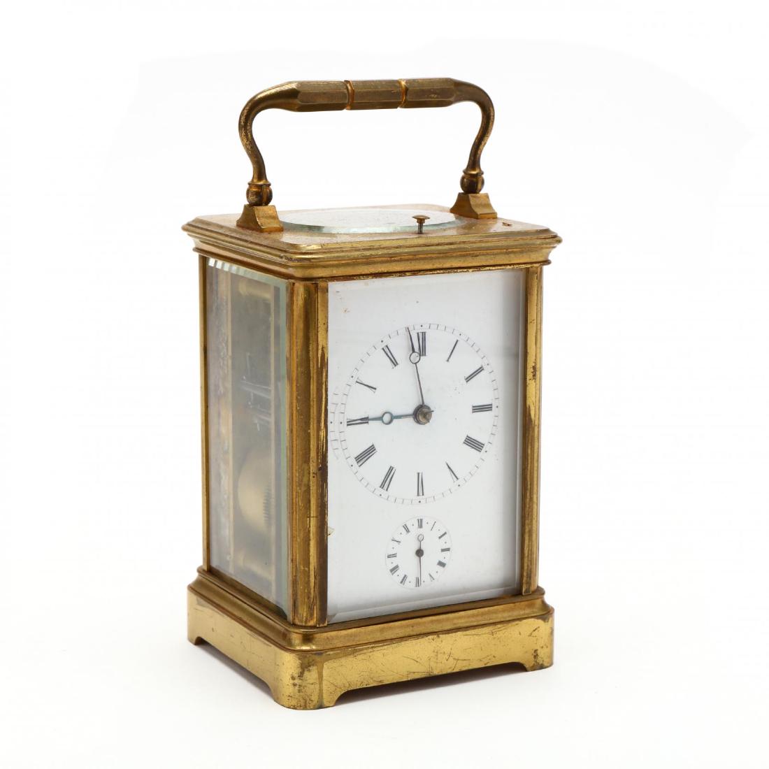 Antique French Brass Aiguilles Carriage Clock (1 of 6)