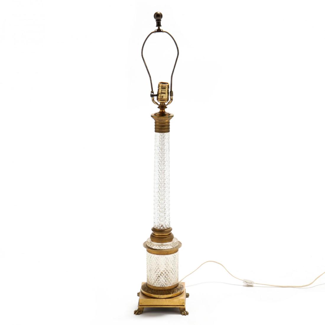 Neoclassical Style Cut Glass and Ormolu Table Lamp (1 of 2)