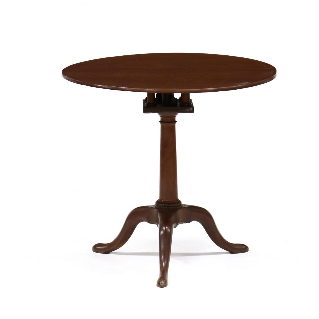 Queen Anne Tilt Top Mahogany Tea Table (1 of 3)
