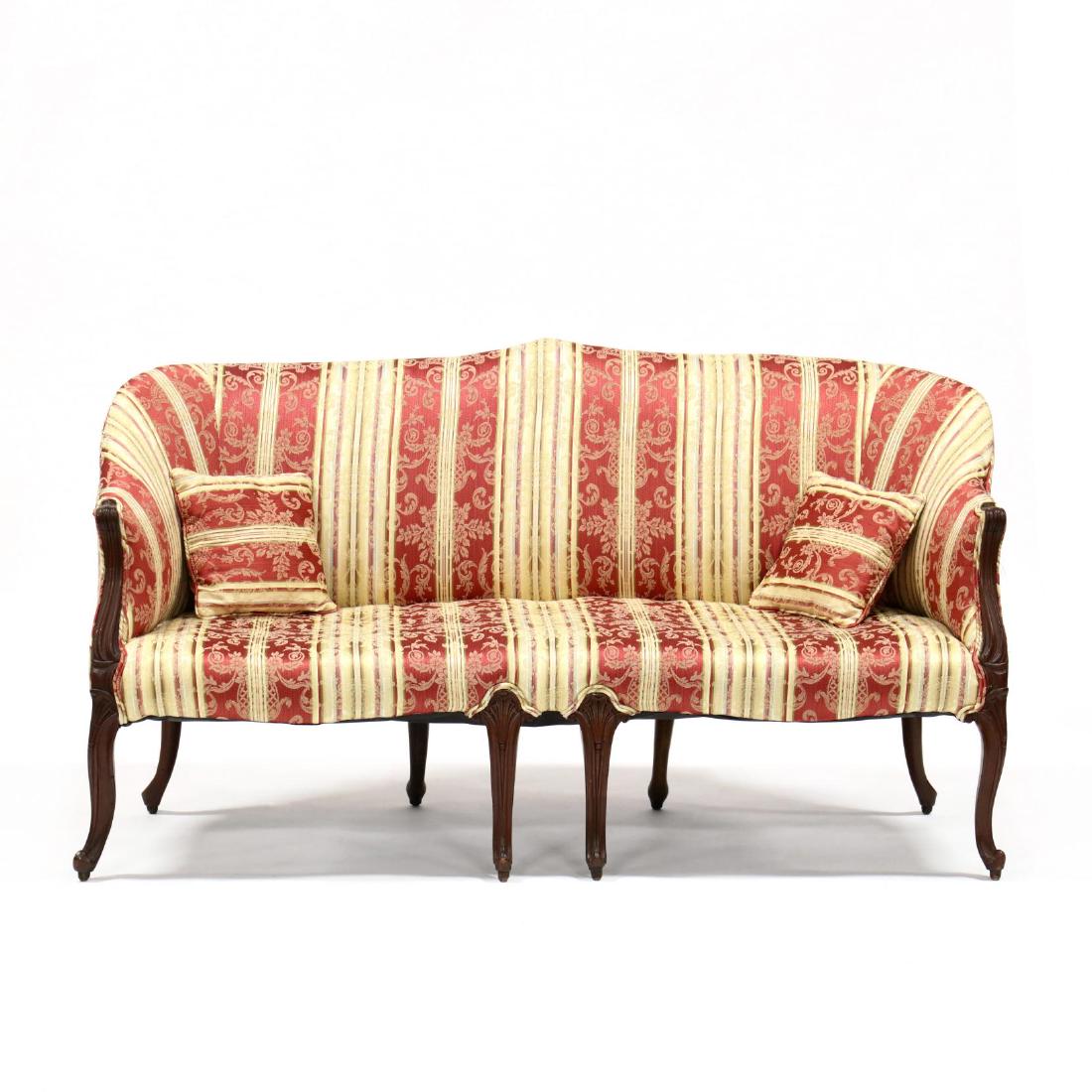 French Provincial Carved Mahogany Sofa (1 of 3)