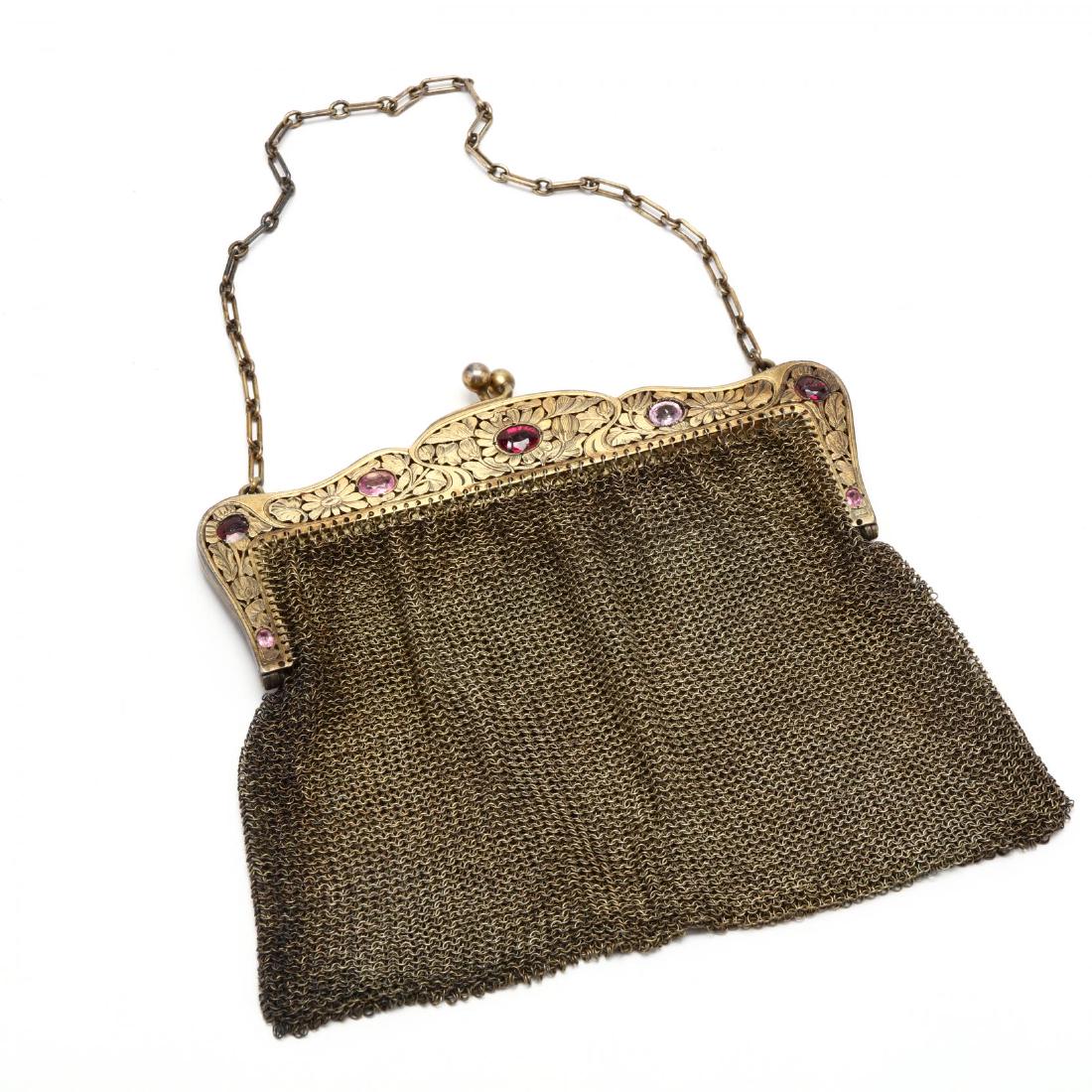Antique French Silver Mesh Purse (1 of 4)