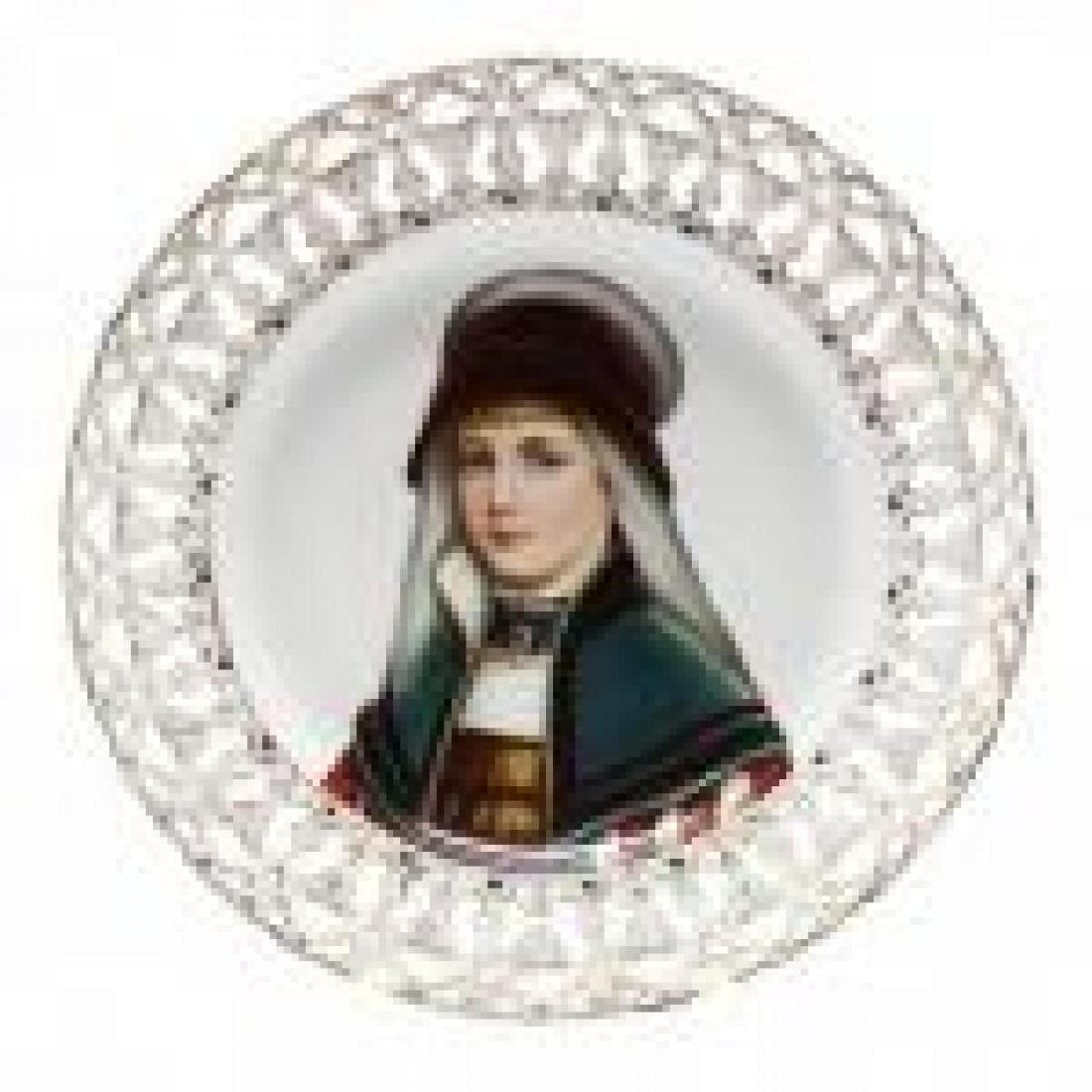 Reticulated Porcelain Portrait Plate (1 of 3)
