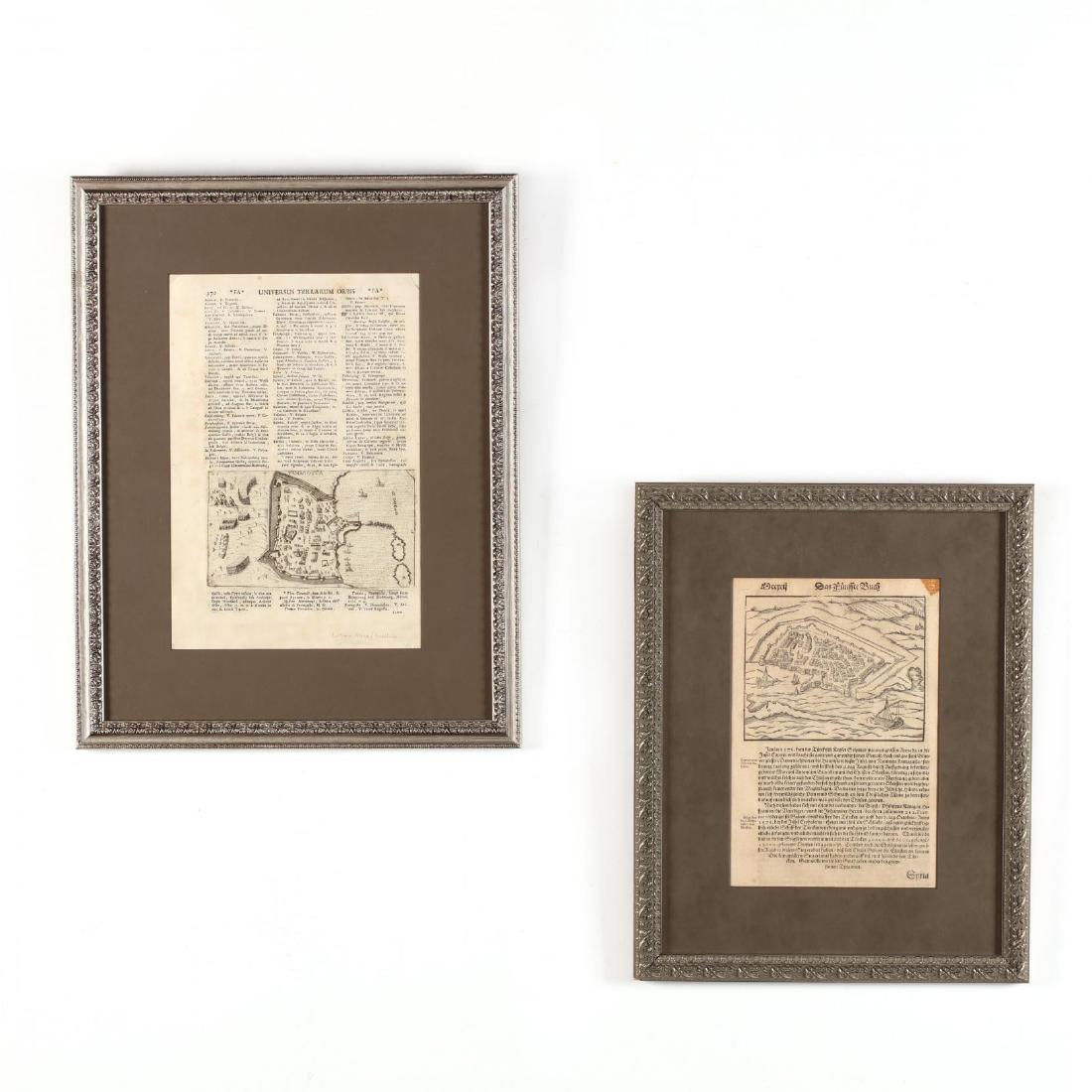 Two Disbound Book Leaves Showing the 1571 Siege of (1 of 3)