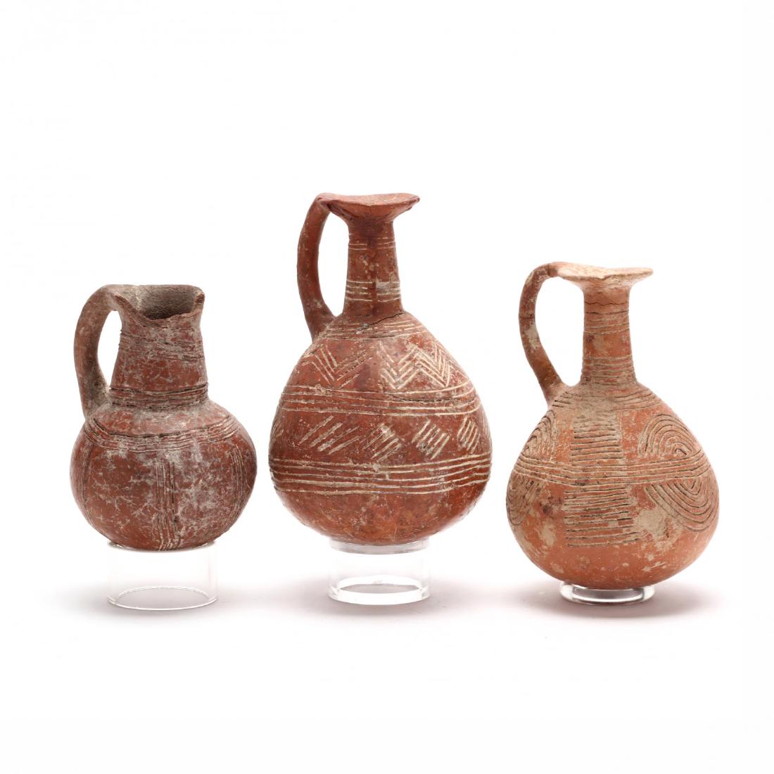 Three Cypriot Early Bronze Age Polished Red Ware (1 of 8)