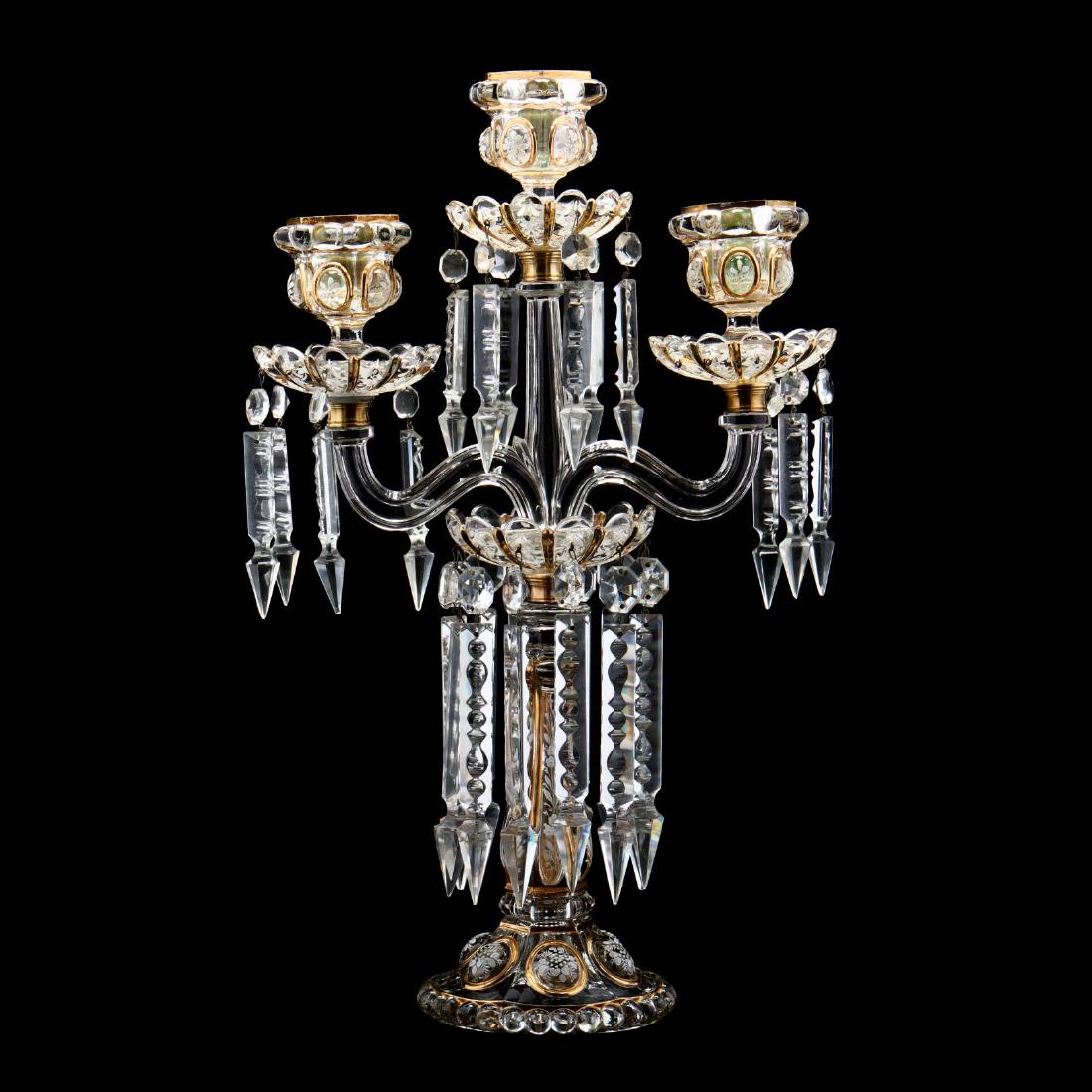 Antique Baccarat Enameled and Gilt Candelabra (1 of 5)