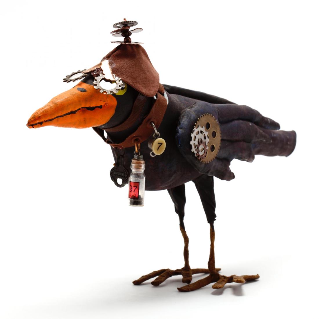 Folk Art Steampunk Raven (1 of 6)