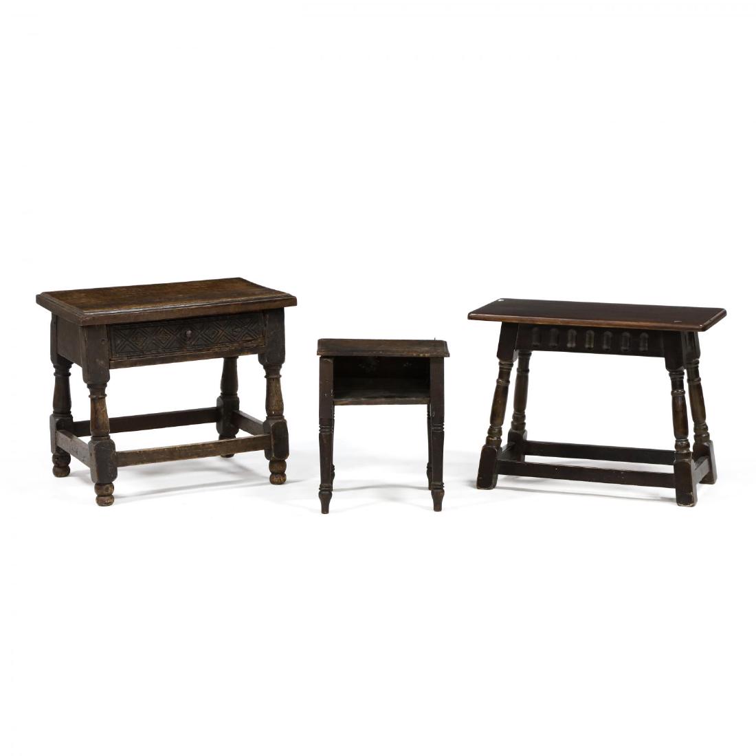 Three Jacobean Style Joint Stools (1 of 4)