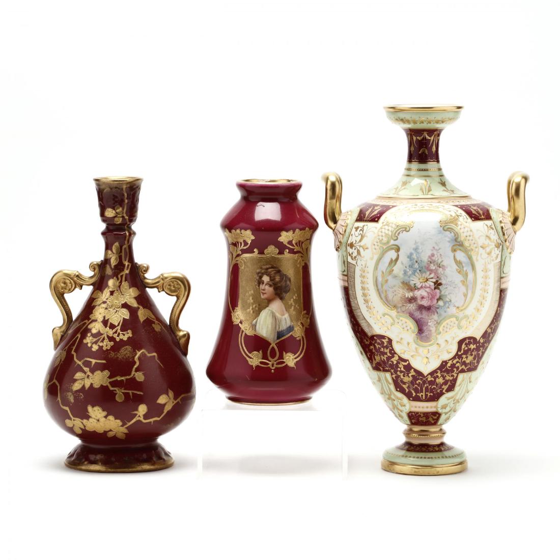 Royal Bonn, Art Nouveau Vase Set (1 of 4)