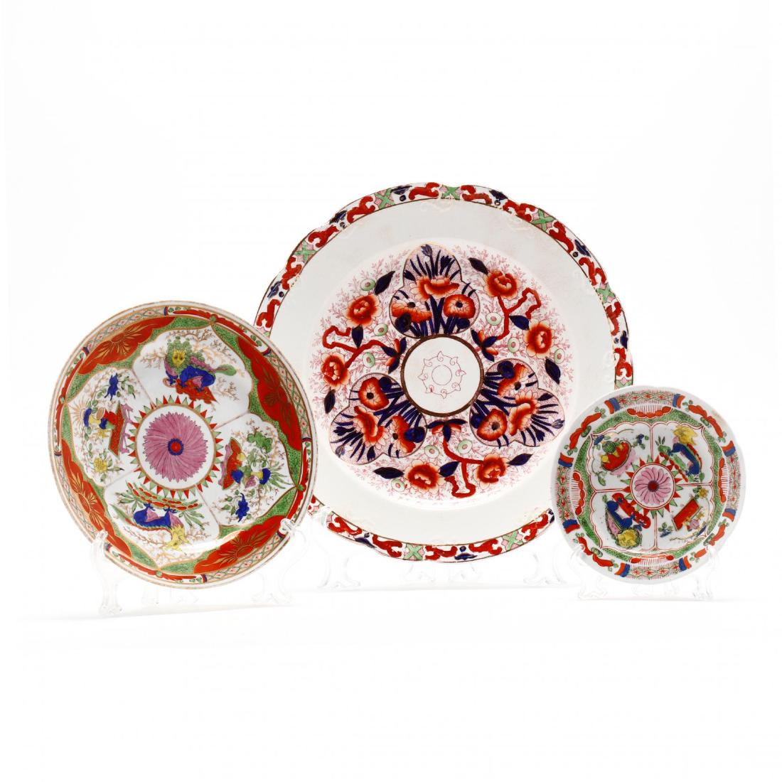 Three Antique English Plates (1 of 10)